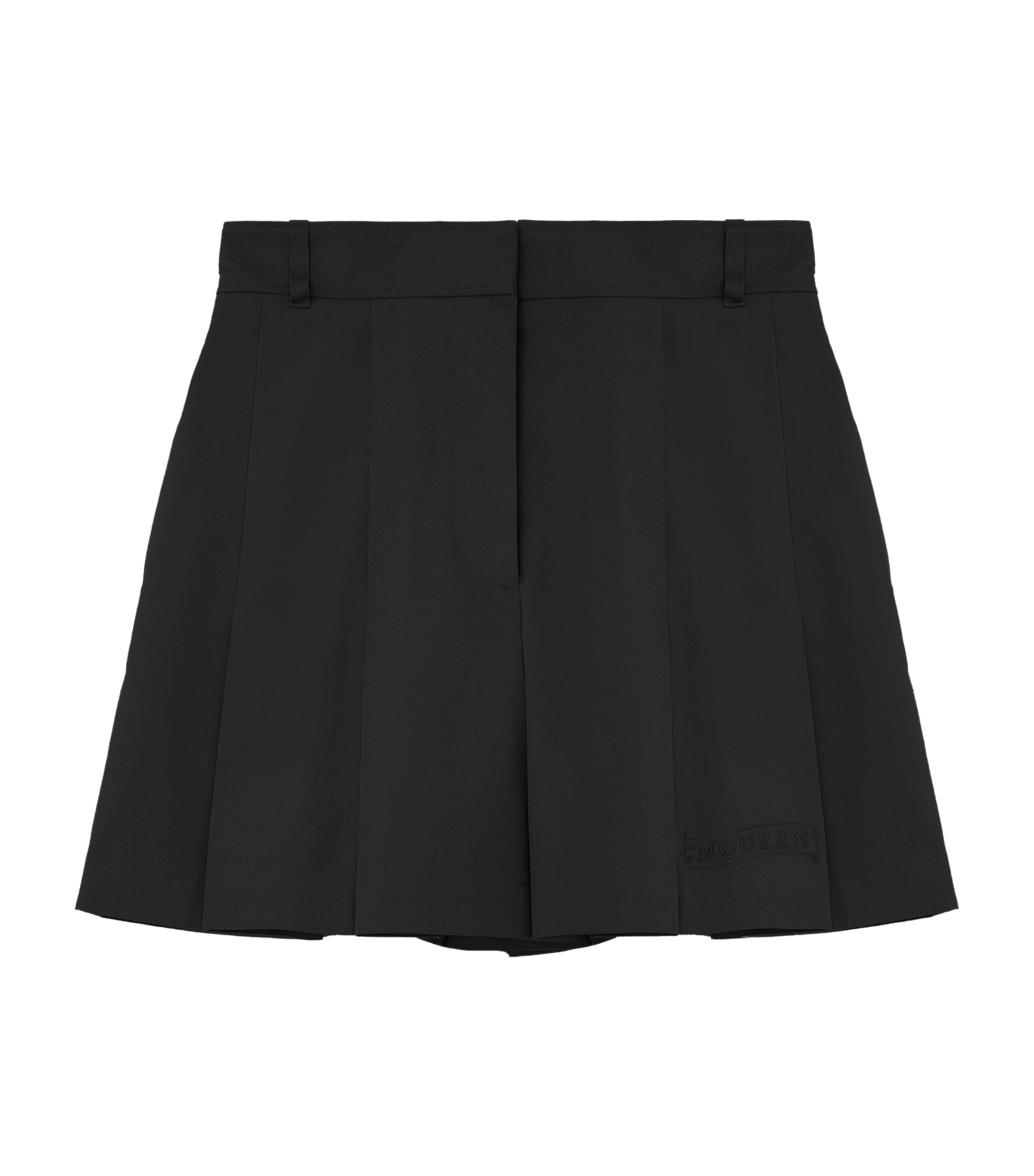 Alexander Mcqueen Wool-mohair Pleated Shorts
