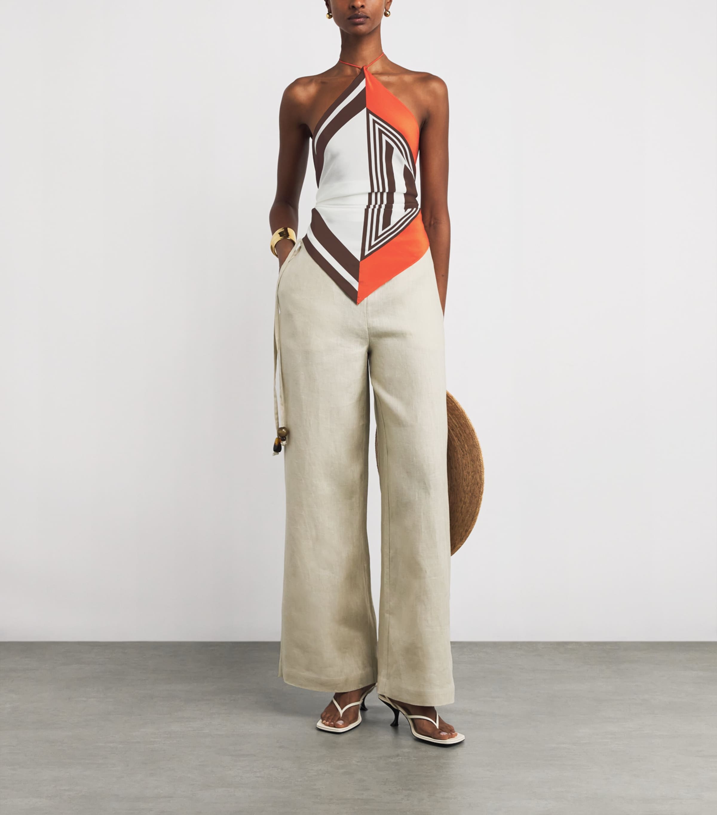 Silk Stripe Destino Scarf Top PACHA STRIPE Image 2