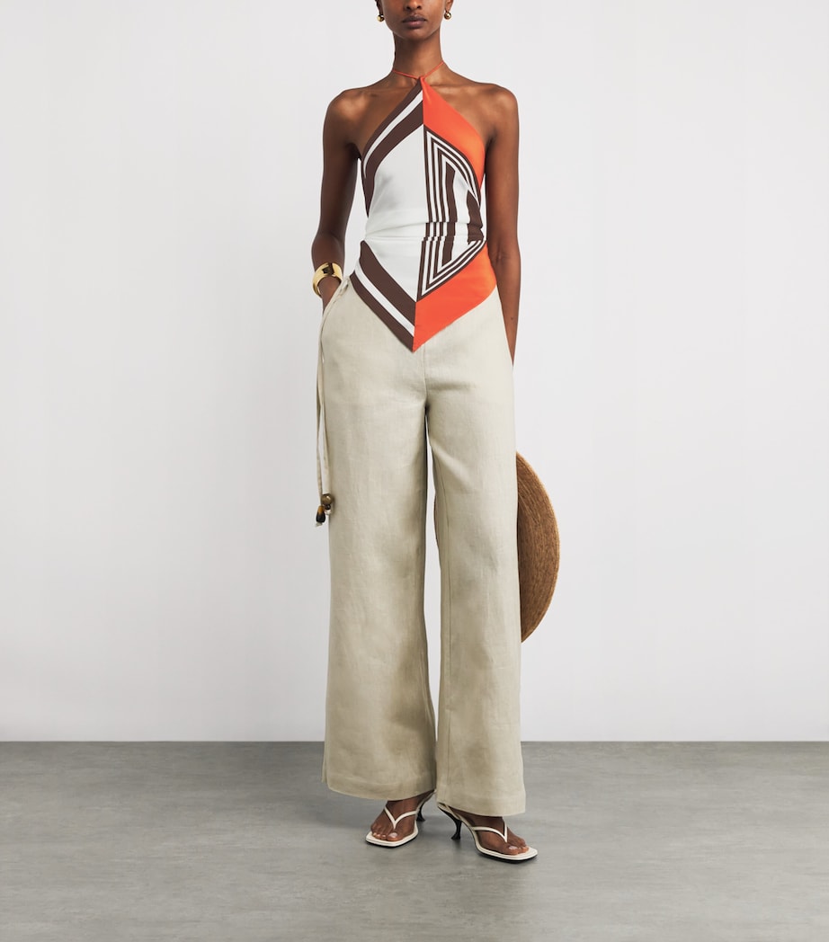 Silk Stripe Destino Scarf Top PACHA STRIPE Image 2