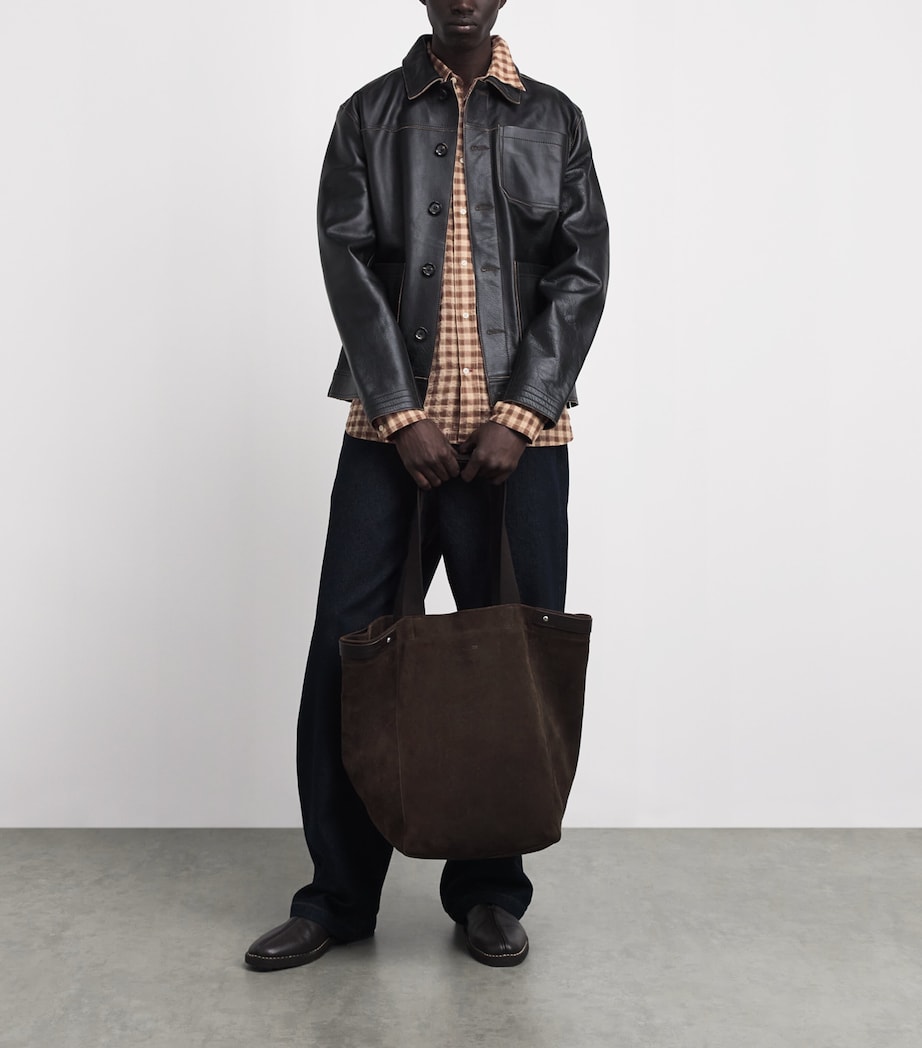 Oliver Spencer Mens Check Brook Shirt Brown Image 2
