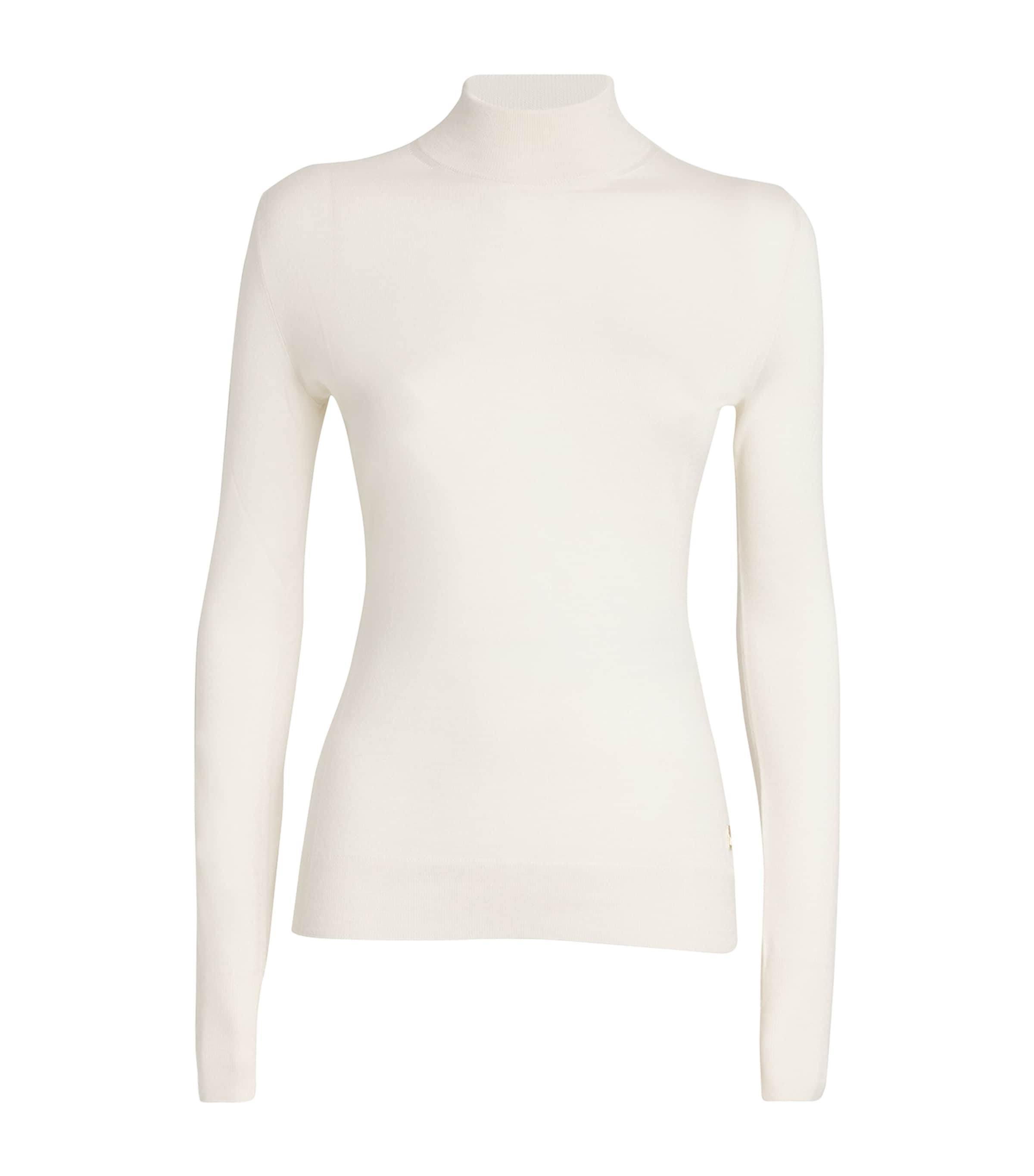 Colombo Cashmere-silk High-neck Sweater In Ivory