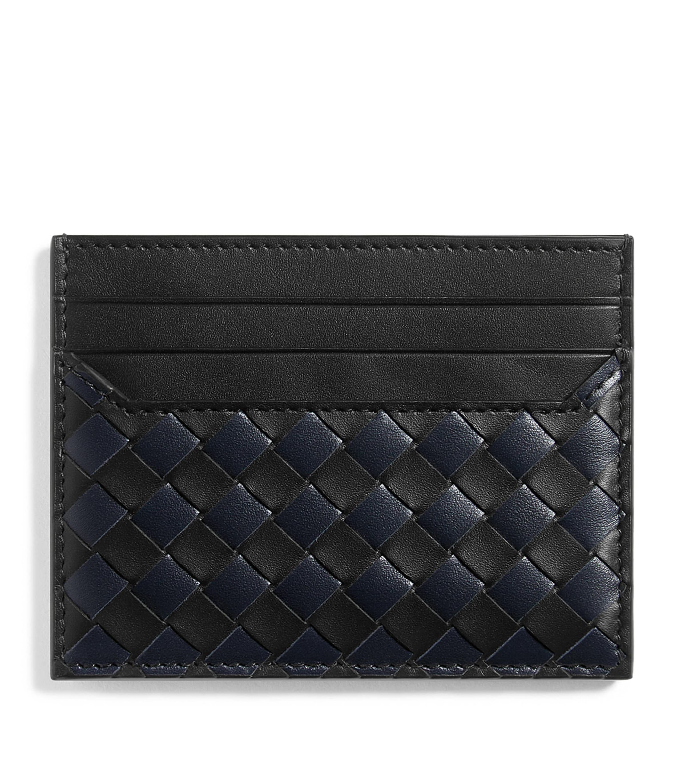 Bottega Veneta Leather Intrecciato Piccolo Card Holder Image 1
