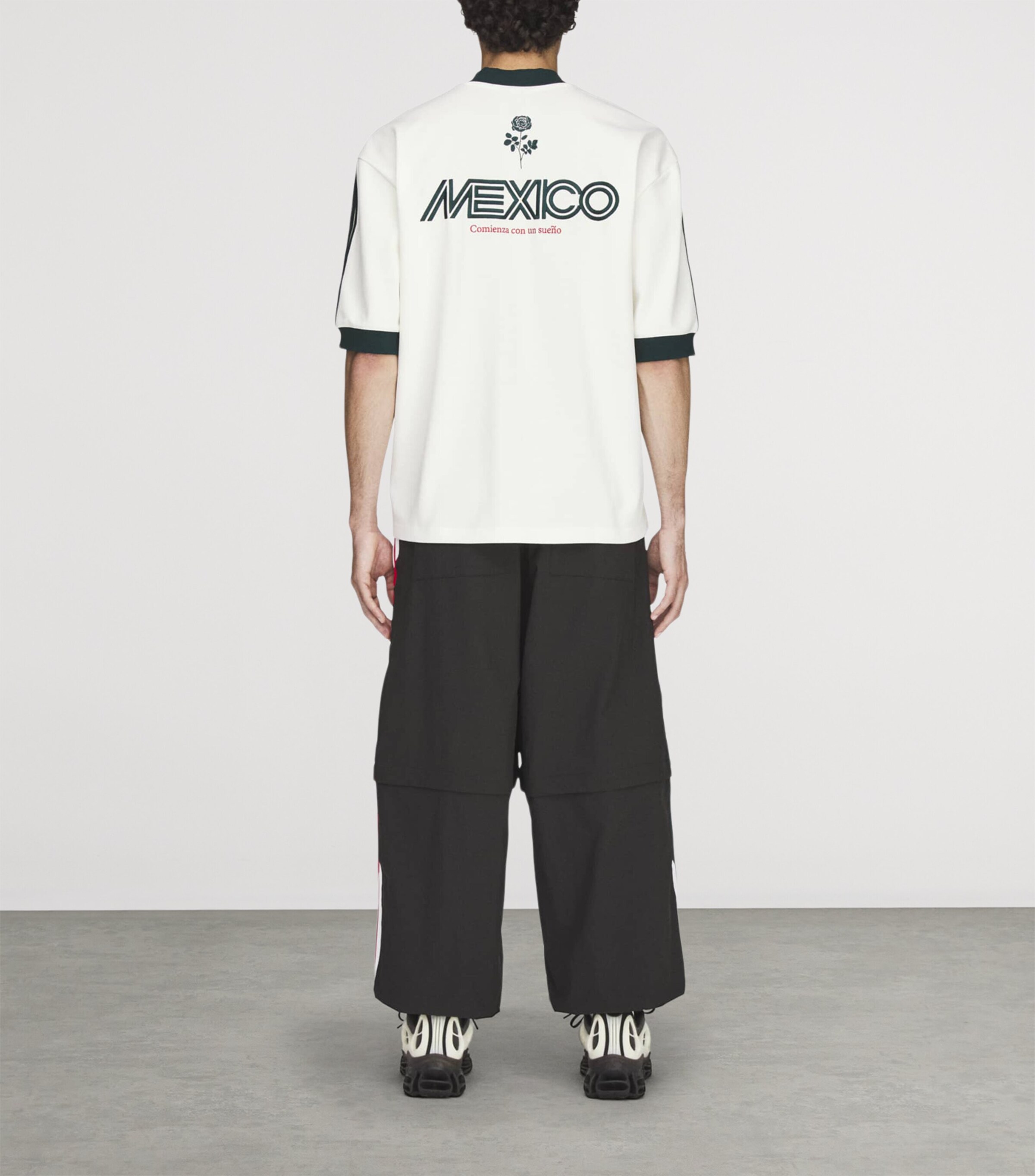 Willy Chavarria Mens x adidas Originals Soccer T-Shirt Off White Image 4