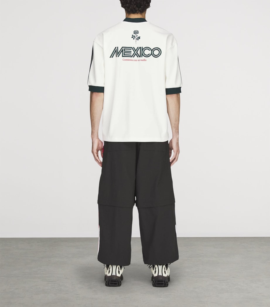 Willy Chavarria Mens x adidas Originals Soccer T-Shirt Off White Image 4