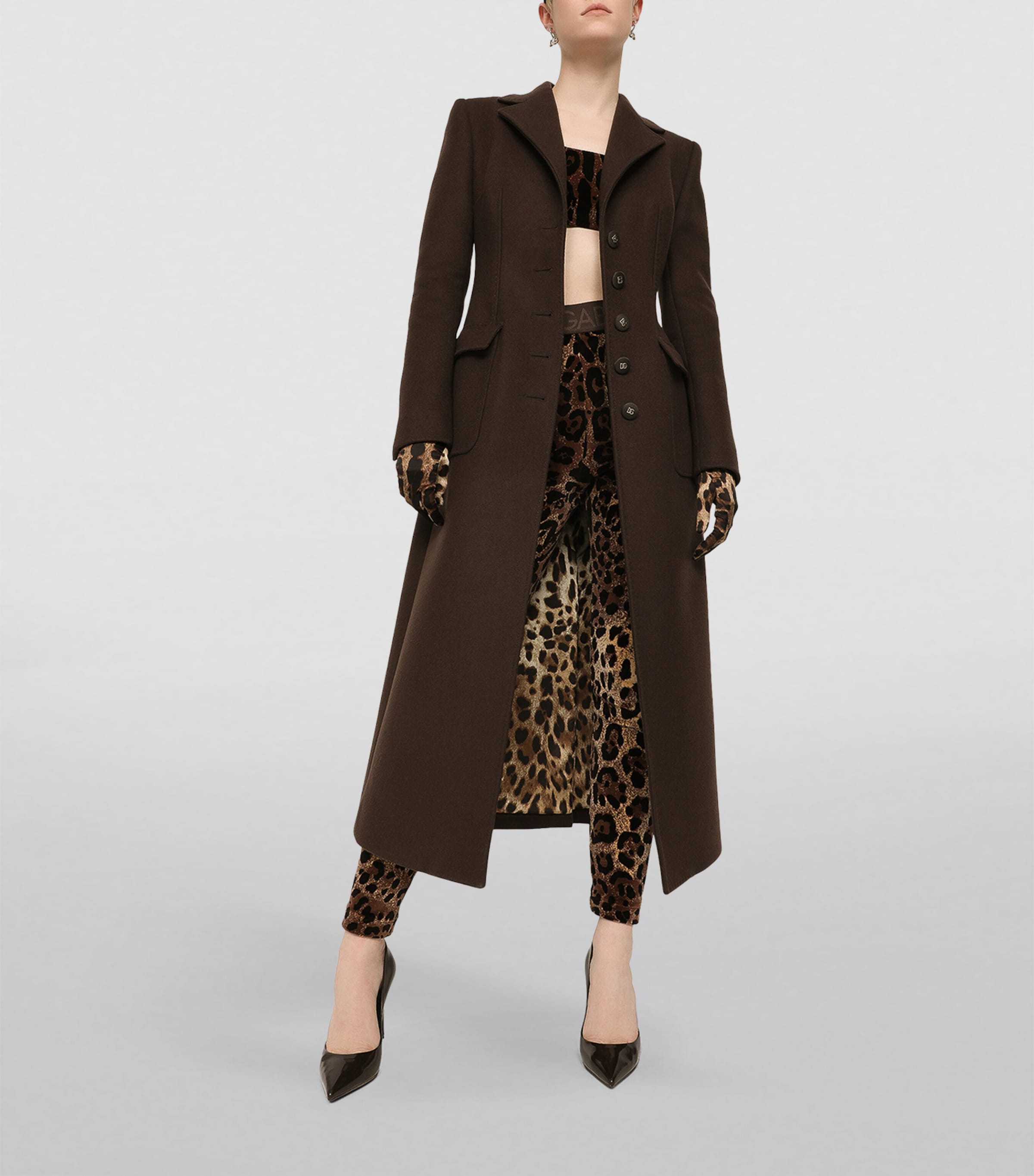 Velvet Leopard Print Leggings S8350-JACQU Image 2