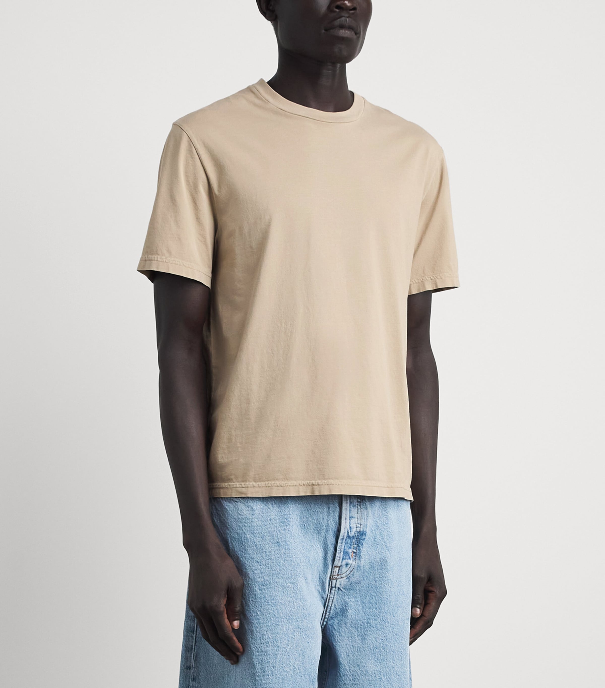 FRAME Mens Cotton T-Shirt Angn Image 4