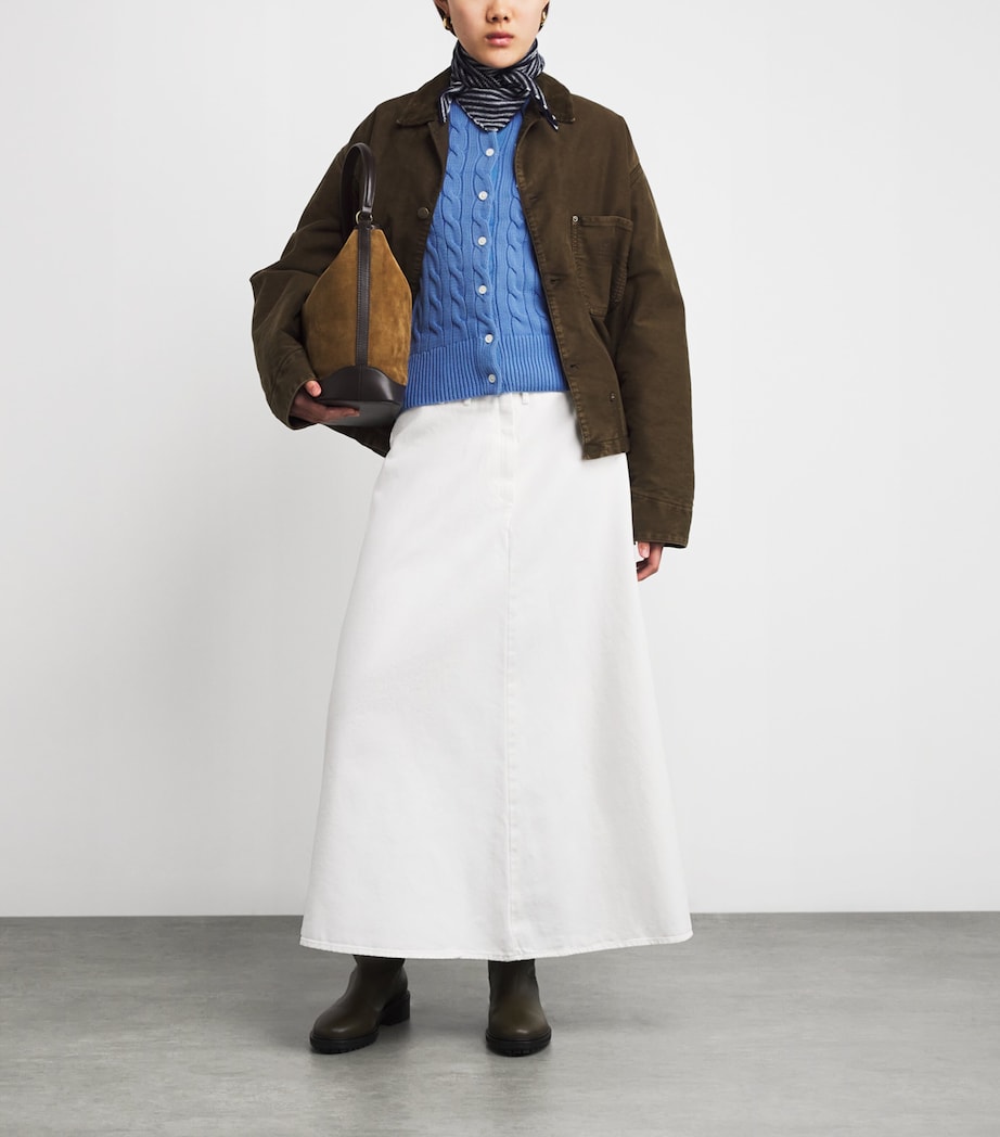 Cotton Cable-Knit Cardigan NEW LITCHFIELD BLUE Image 2