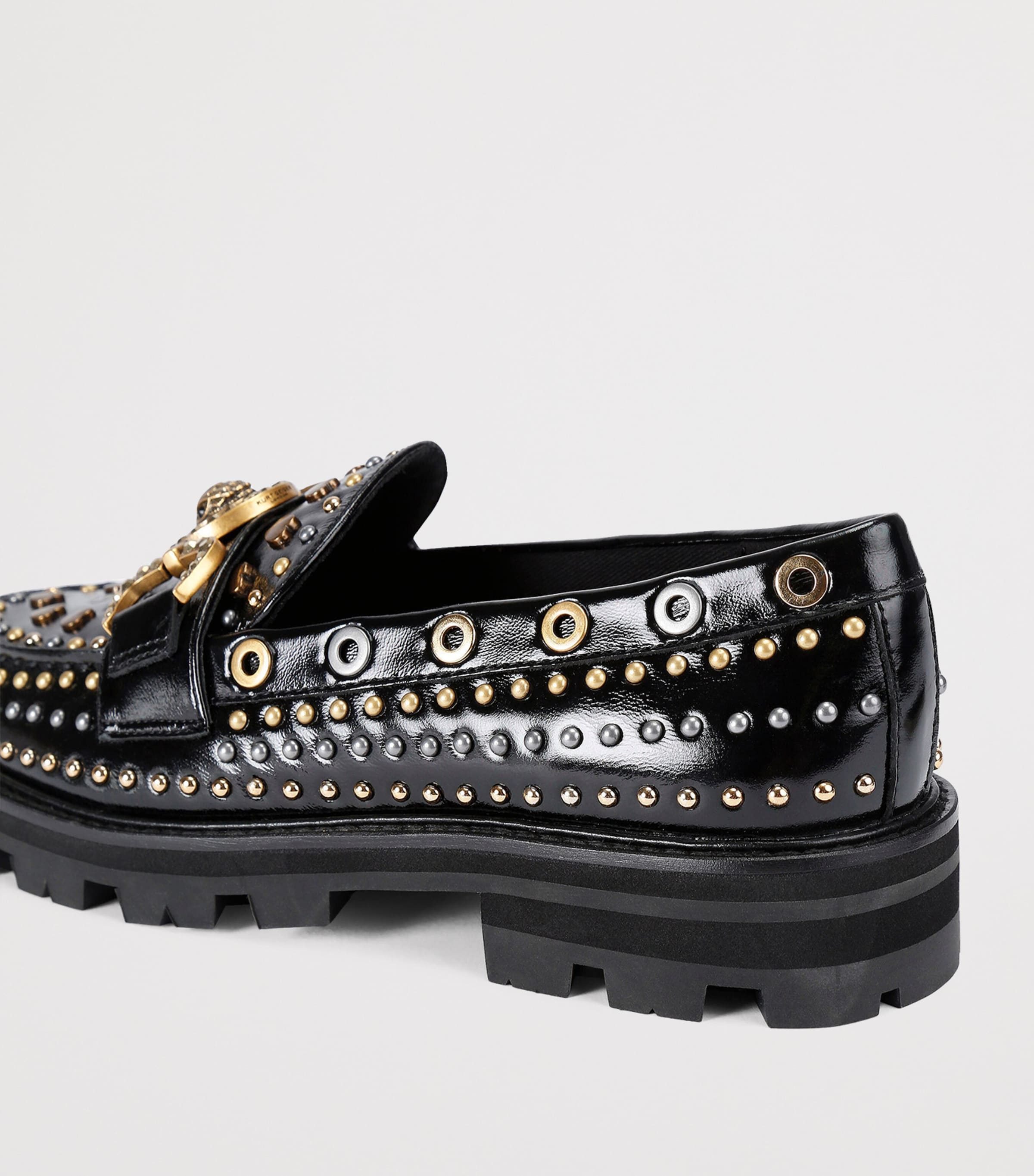 Patent Leather Mansion Stud Loafers BLACK/COMB Image 2