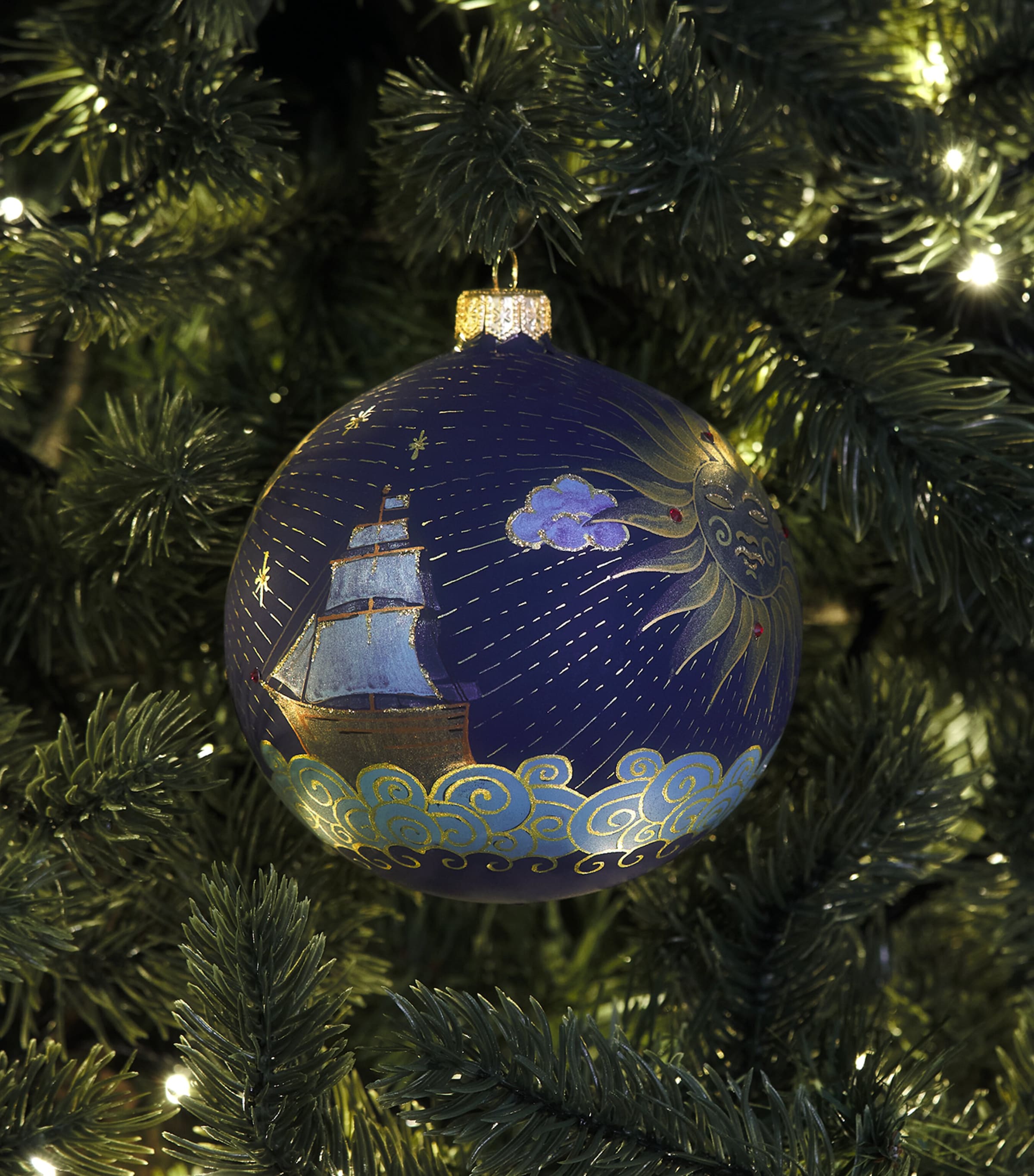 Glitterlab Glass Midnight Odyssey Bauble Image 3