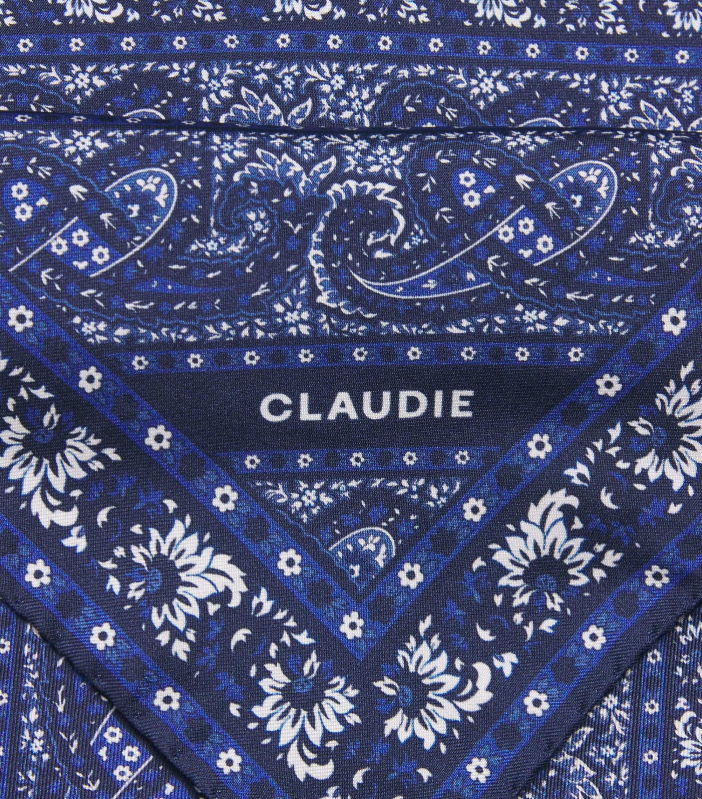 Claudie Pierlot Silk Paisley Scarf Navy Image 4