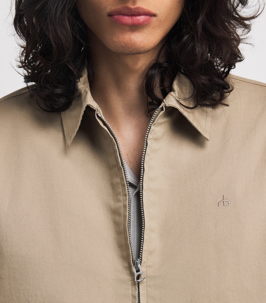 Rag & Bone Mens Stretch-Cotton Harrington Jacket Warm Taupe Image 3