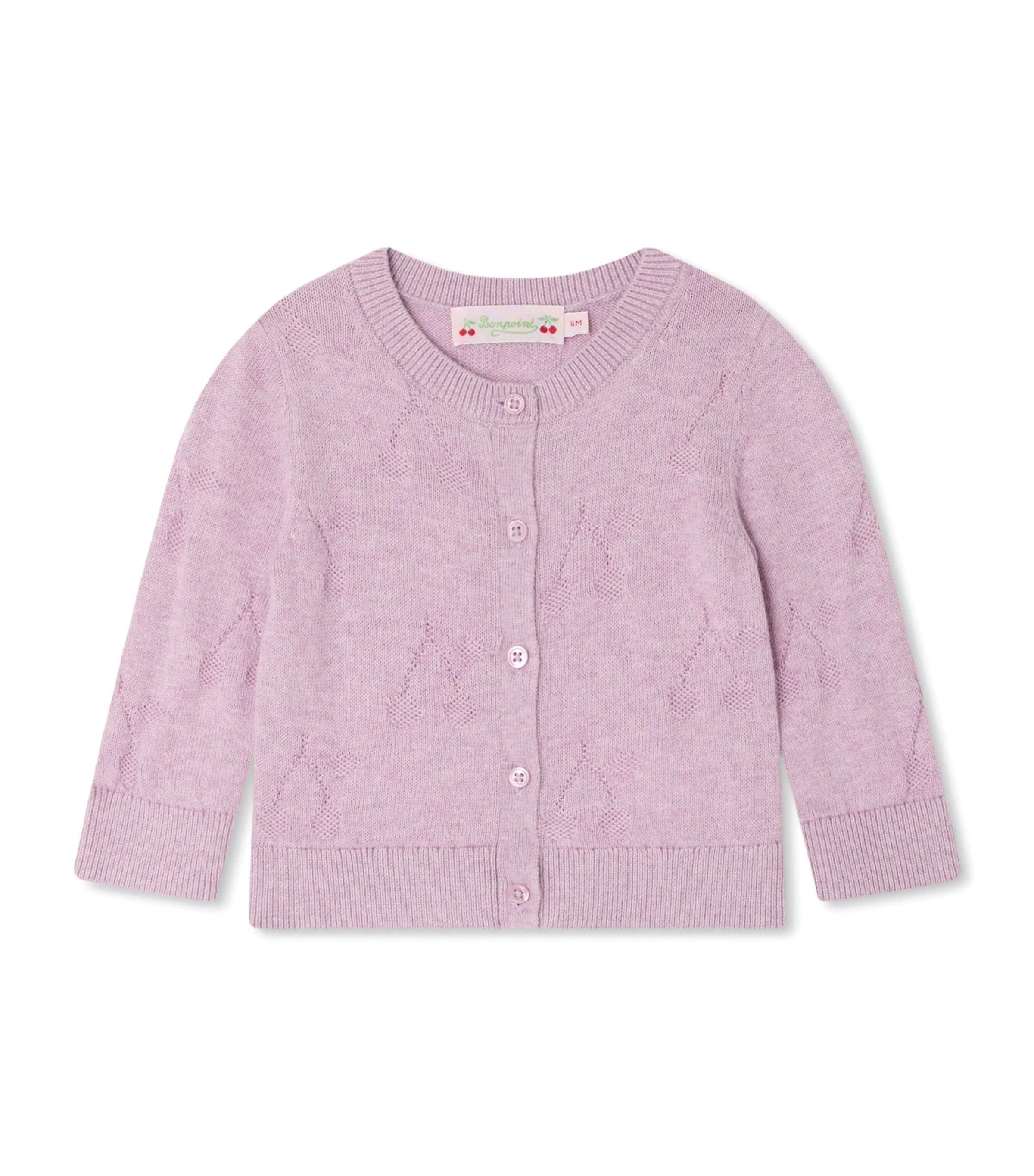 Bonpoint Baby Teyana Cotton And Cashmere Cardigan In Pink