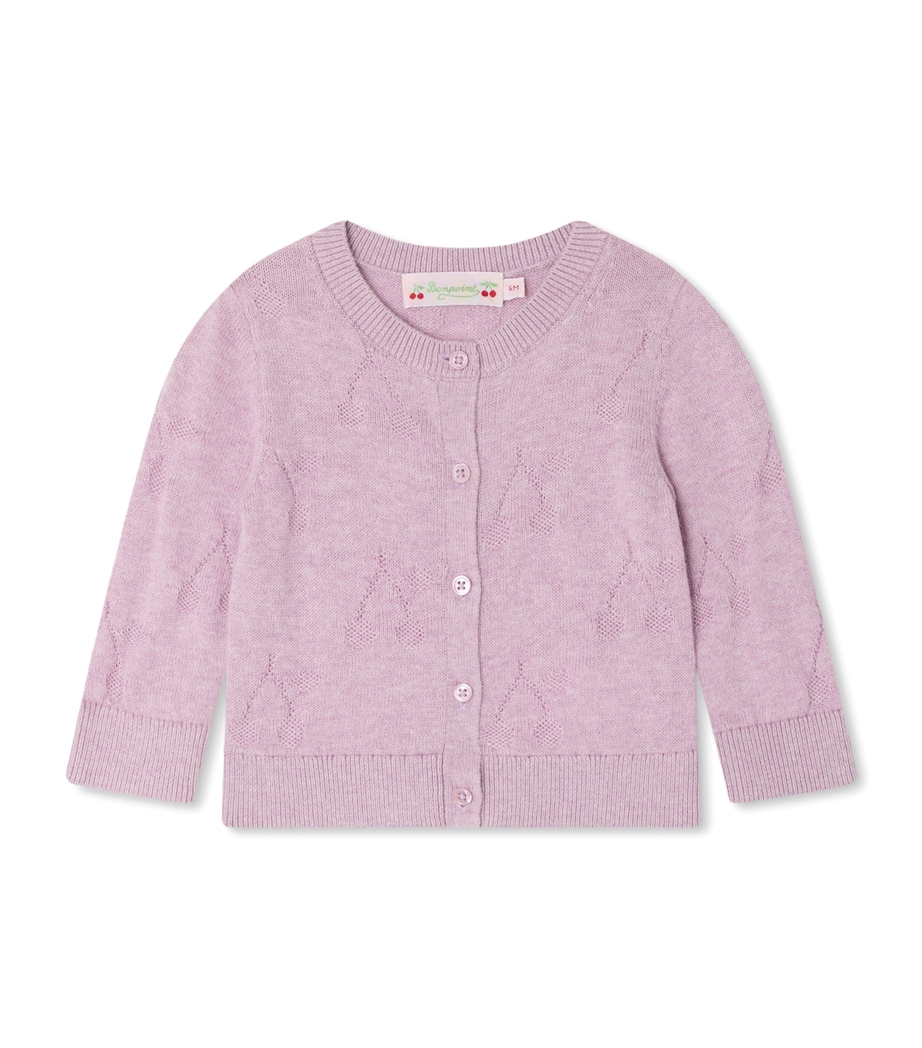 Cotton-Cashmere Teyana Cardigan (6-18 Months) LILAS Image 1