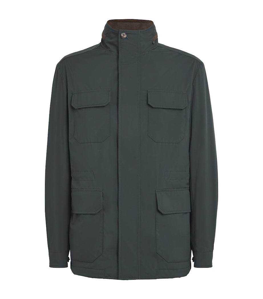 N.Peal Mens Hampton Field Jacket Khaki Image 1