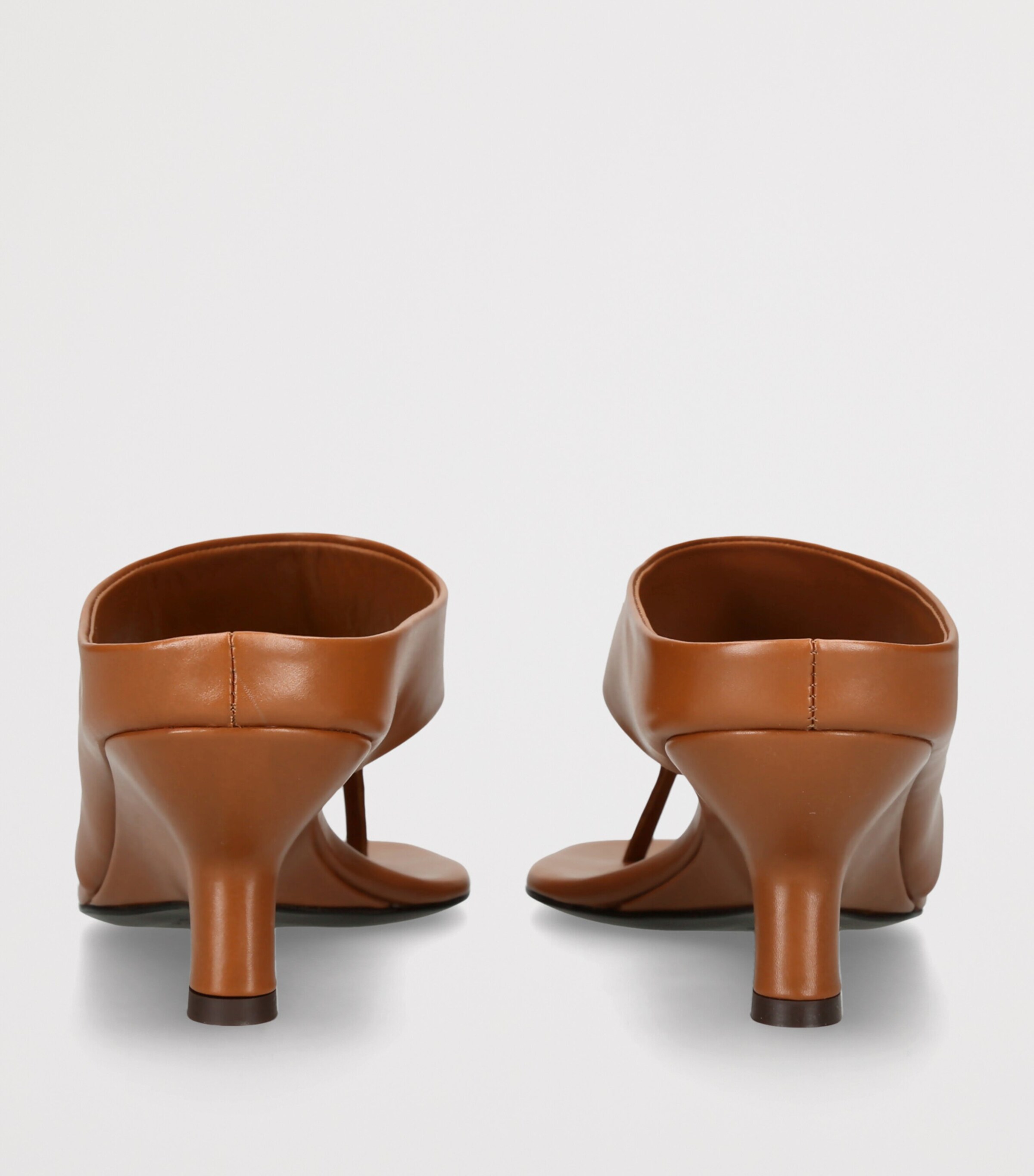 Khaite Leather Marlow Heeled Mules 55 Mid Brown Image 4