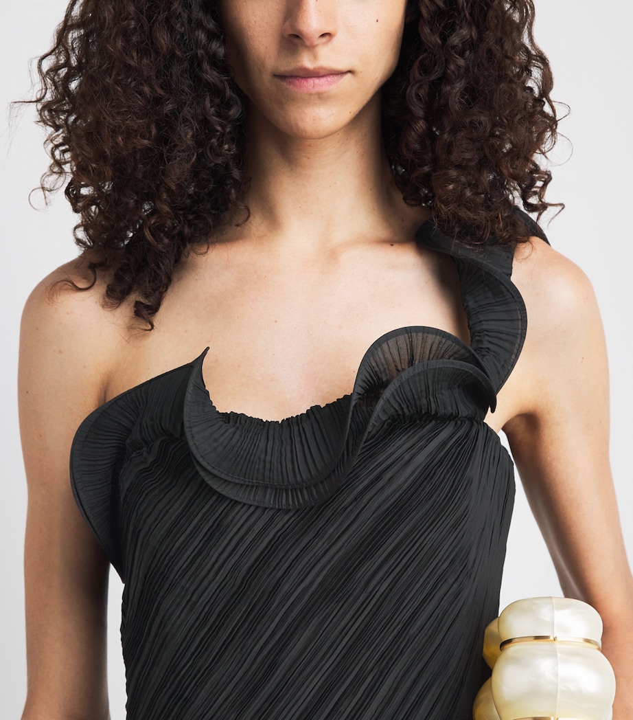 Cult Gaia Womens Pleated Payton Gown Black Image 3