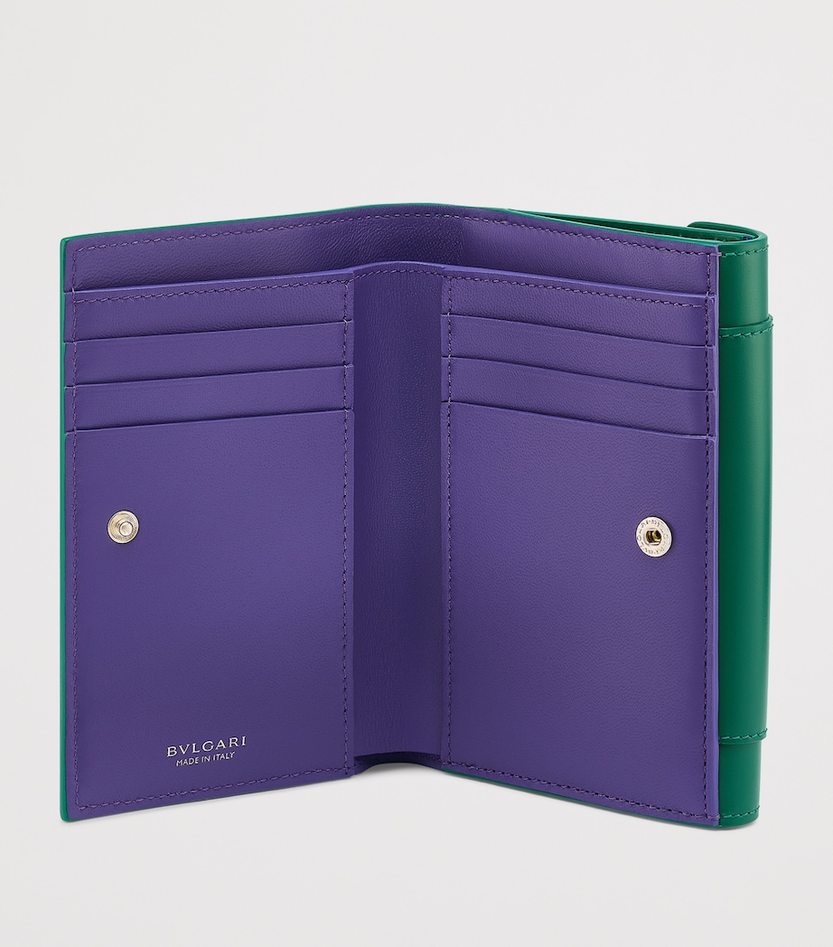 Leather Serpenti Forever Wallet GREEN Image 2