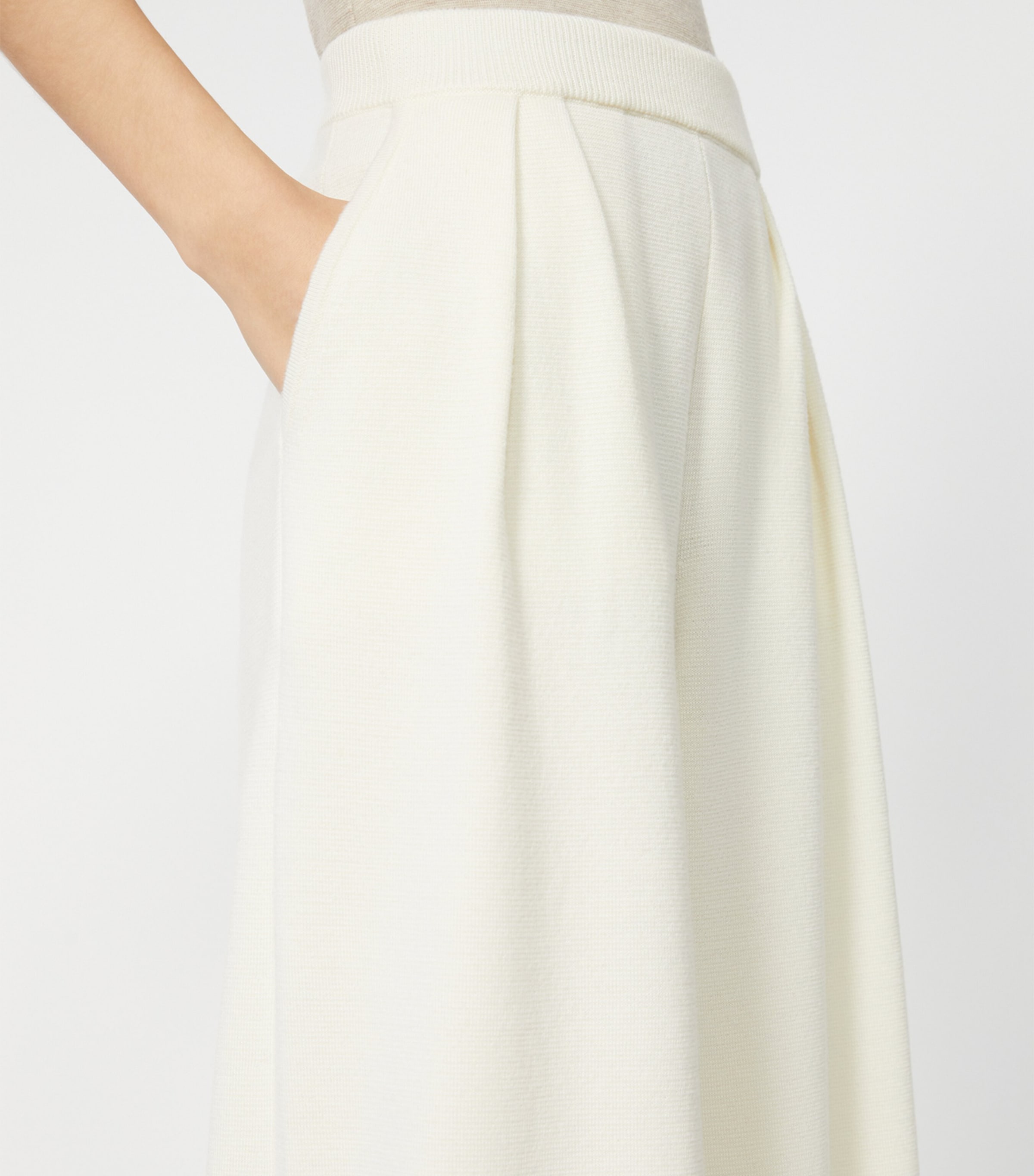 Wool Knitted Wide-Leg Trousers SILK Image 5