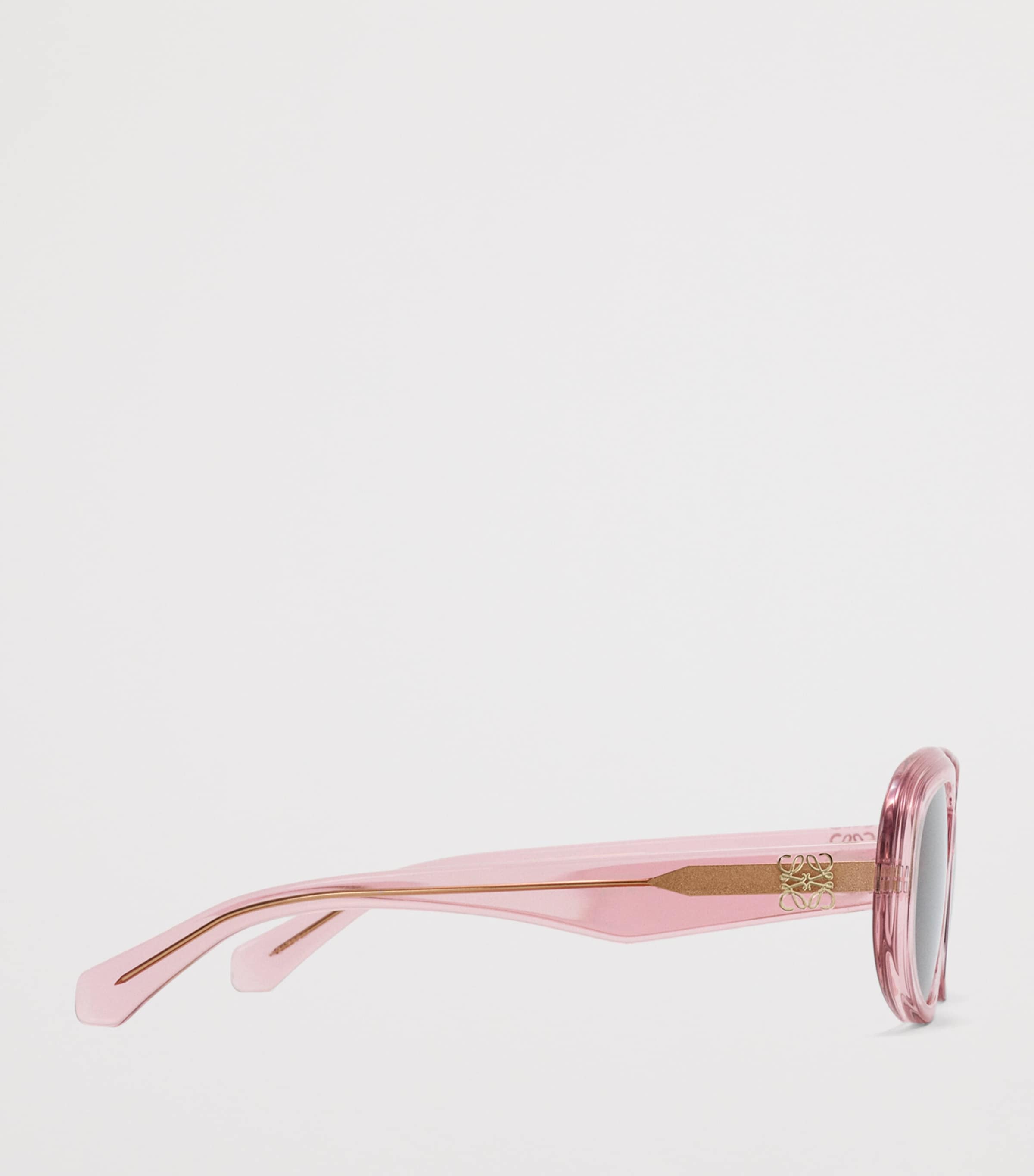 LOEWE Rectangular Steps Sunglasses Transparent Pink Image 3