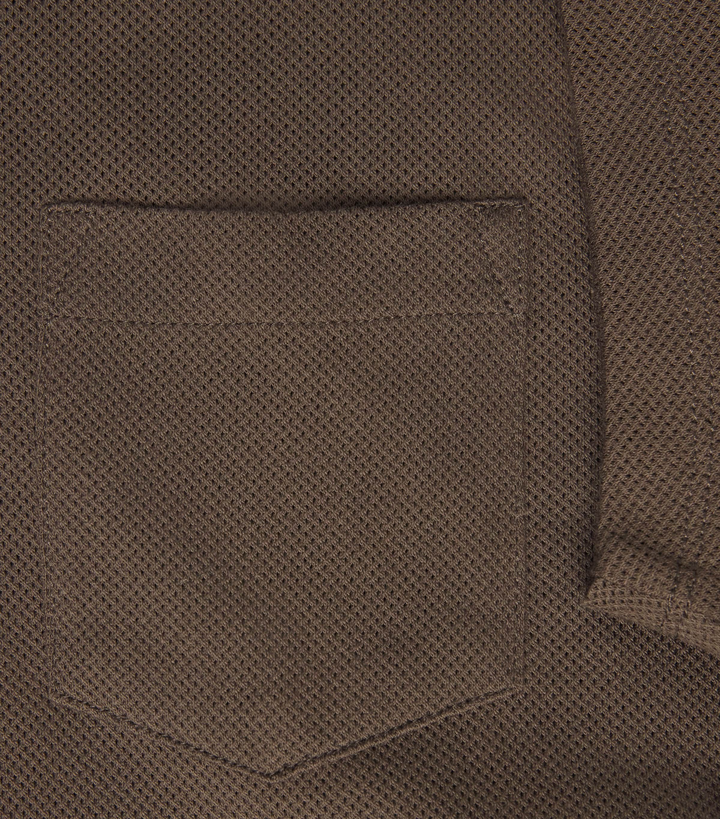 Sunspel Mens Supima Cotton Riviera Polo Shirt Brgw Dark Walnu Image 6