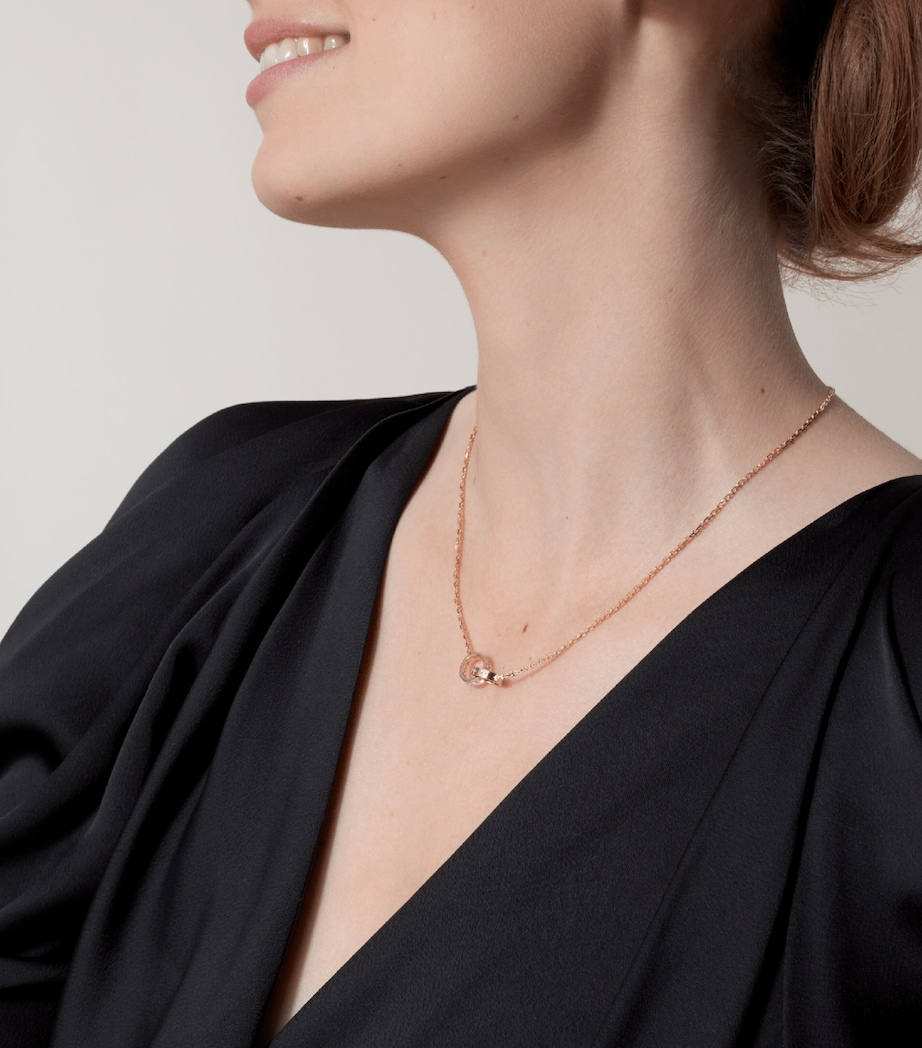 Yellow Gold and Diamond LOVE Necklace YELLOW GOLD Image 3