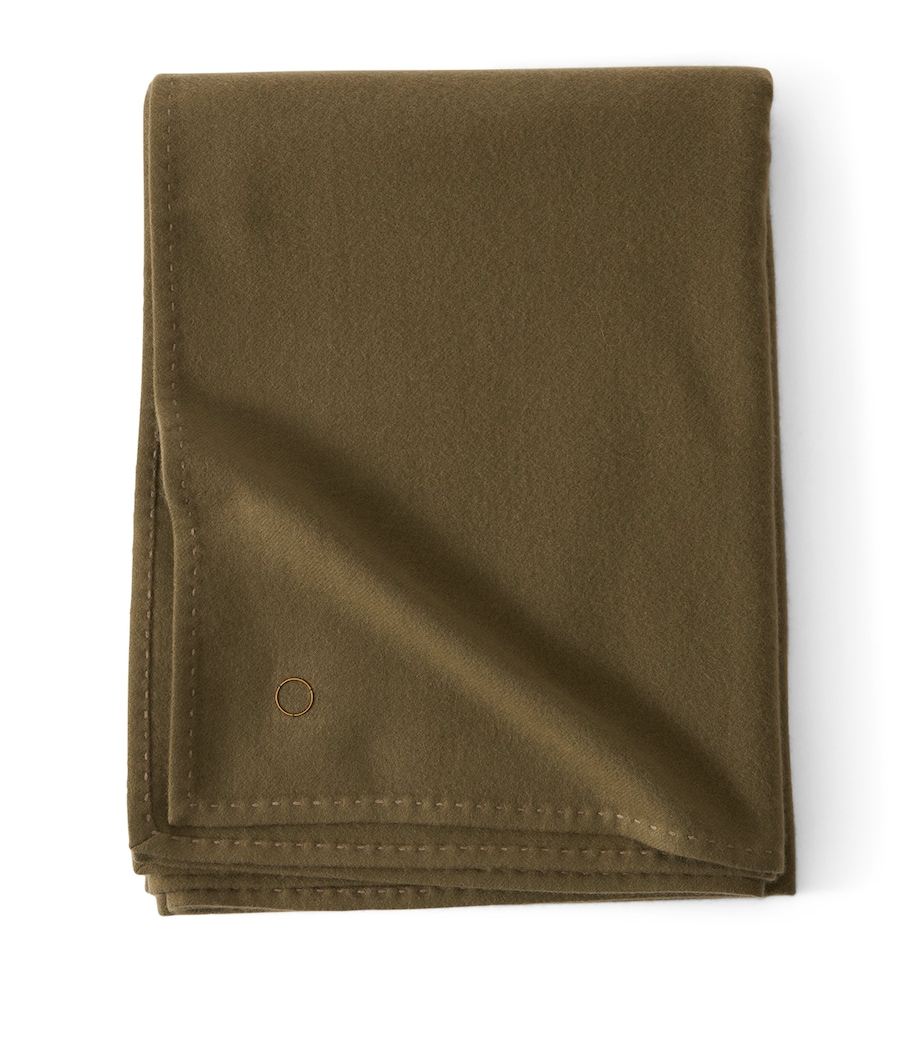Oyuna Cashmere Suono Throw (200cm x 145cm) Moss W. Taupe Image 1