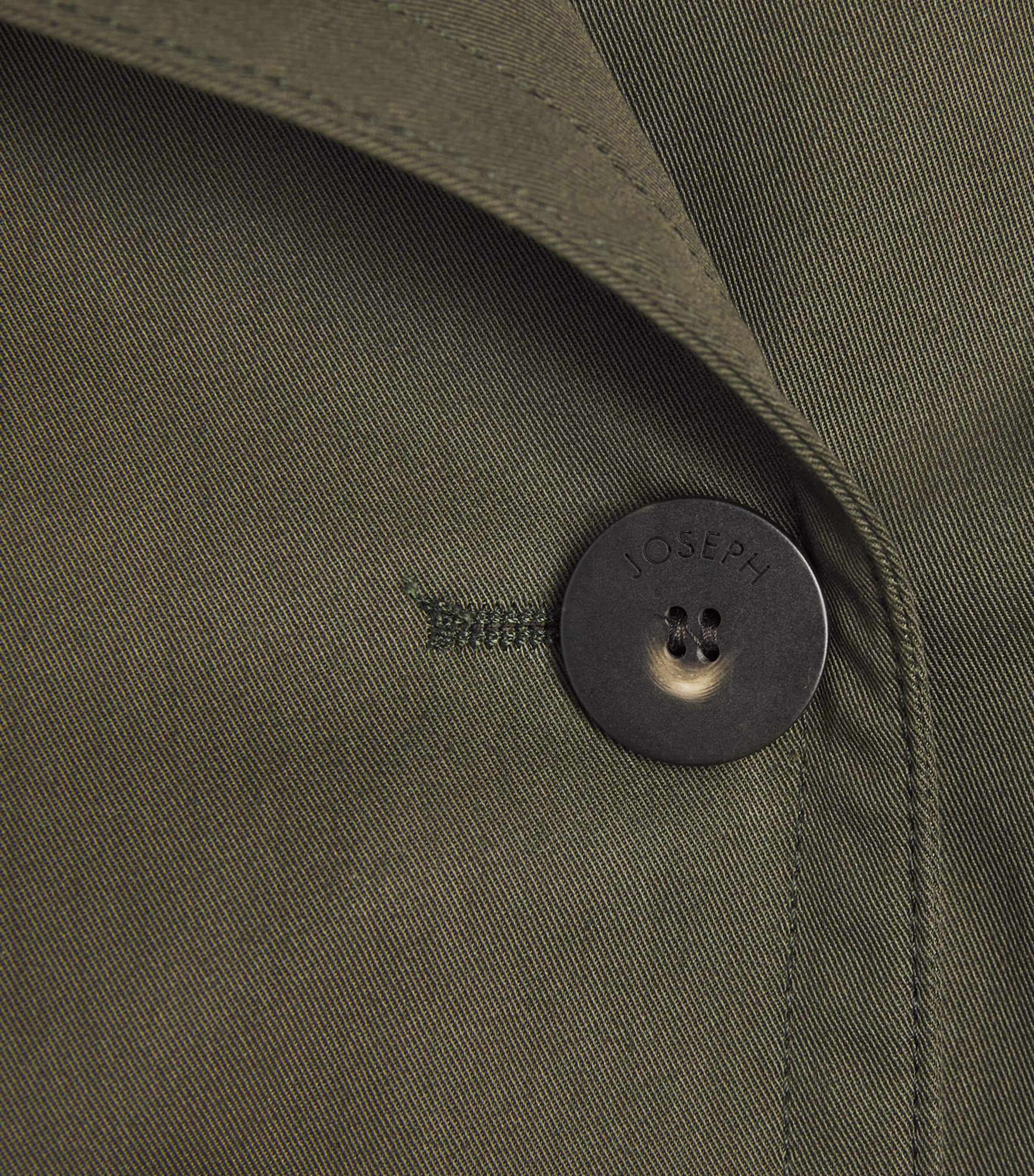 Joseph Womens Cotton Cropped Zago Trench Coat Palm Leaf Image 6