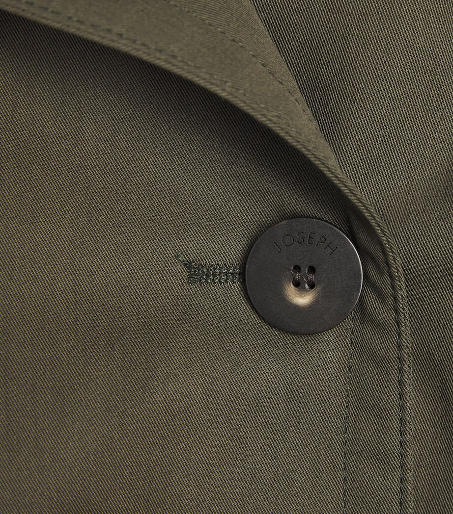 Joseph Womens Cotton Cropped Zago Trench Coat Palm Leaf Image 6