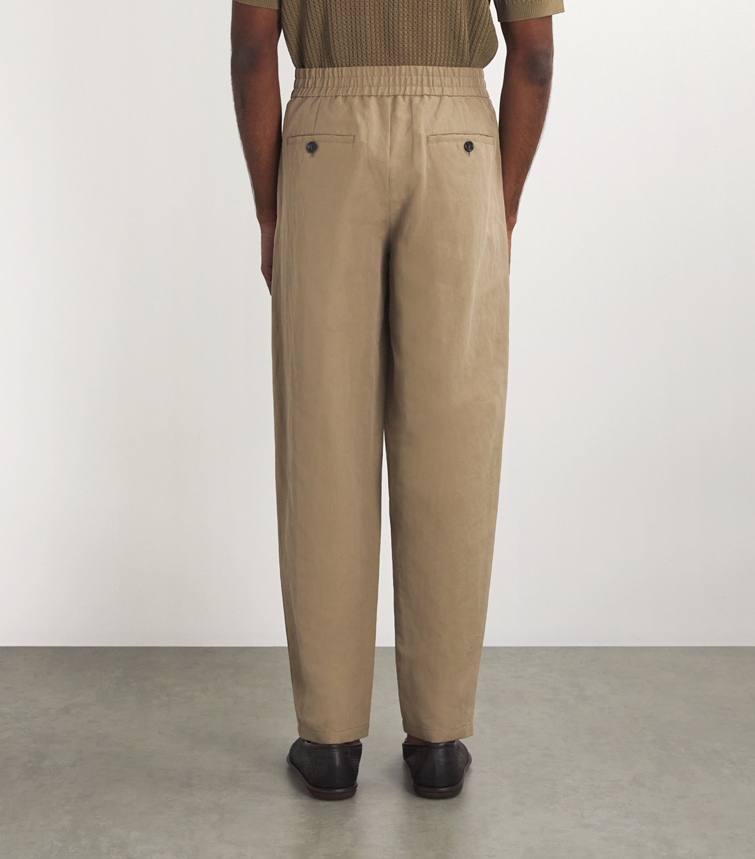 Giorgio Armani Linen-Cotton Straight Chinos | Harrods US
