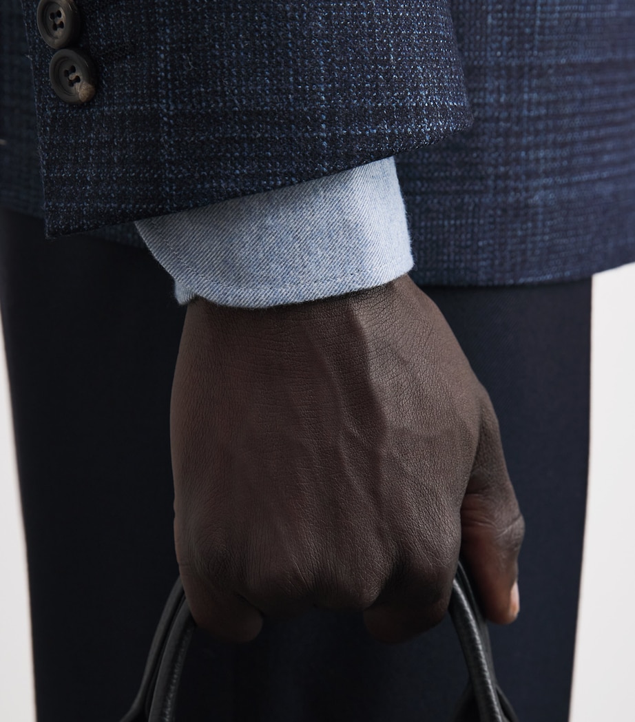 Corneliani Mens Cotton-Cashmere Shirt Drk Ceruole Ble Image 3