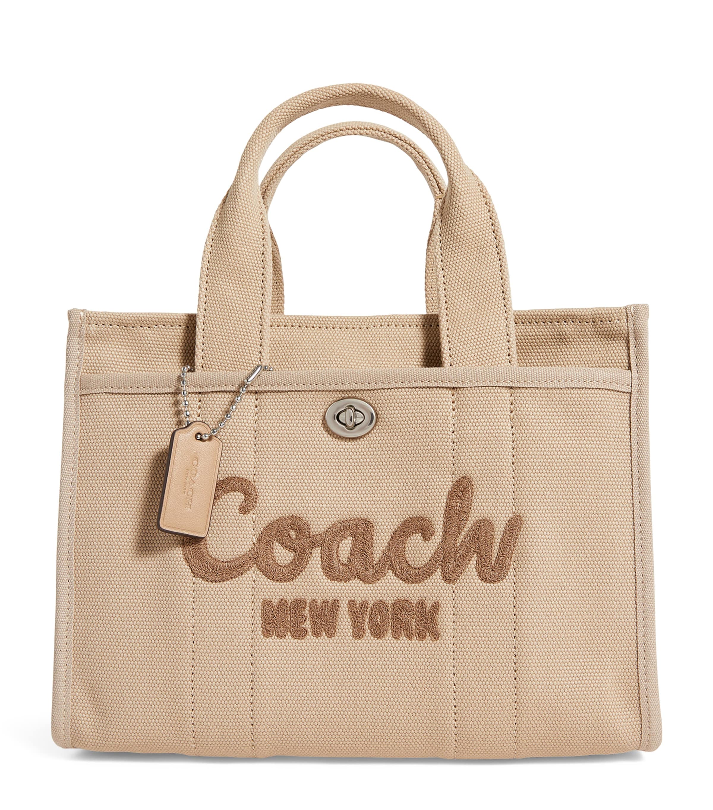 Coach Canvas Cargo Tote Bag In Beige