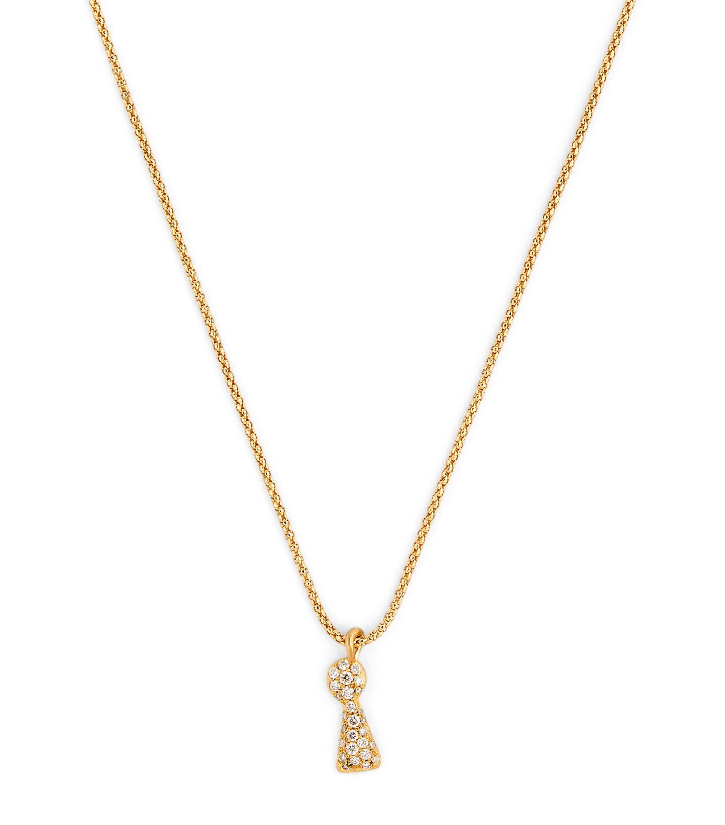 Nada Ghazal Yellow Gold And Diamond Doors Of Opportunity Mini Unlock Necklace