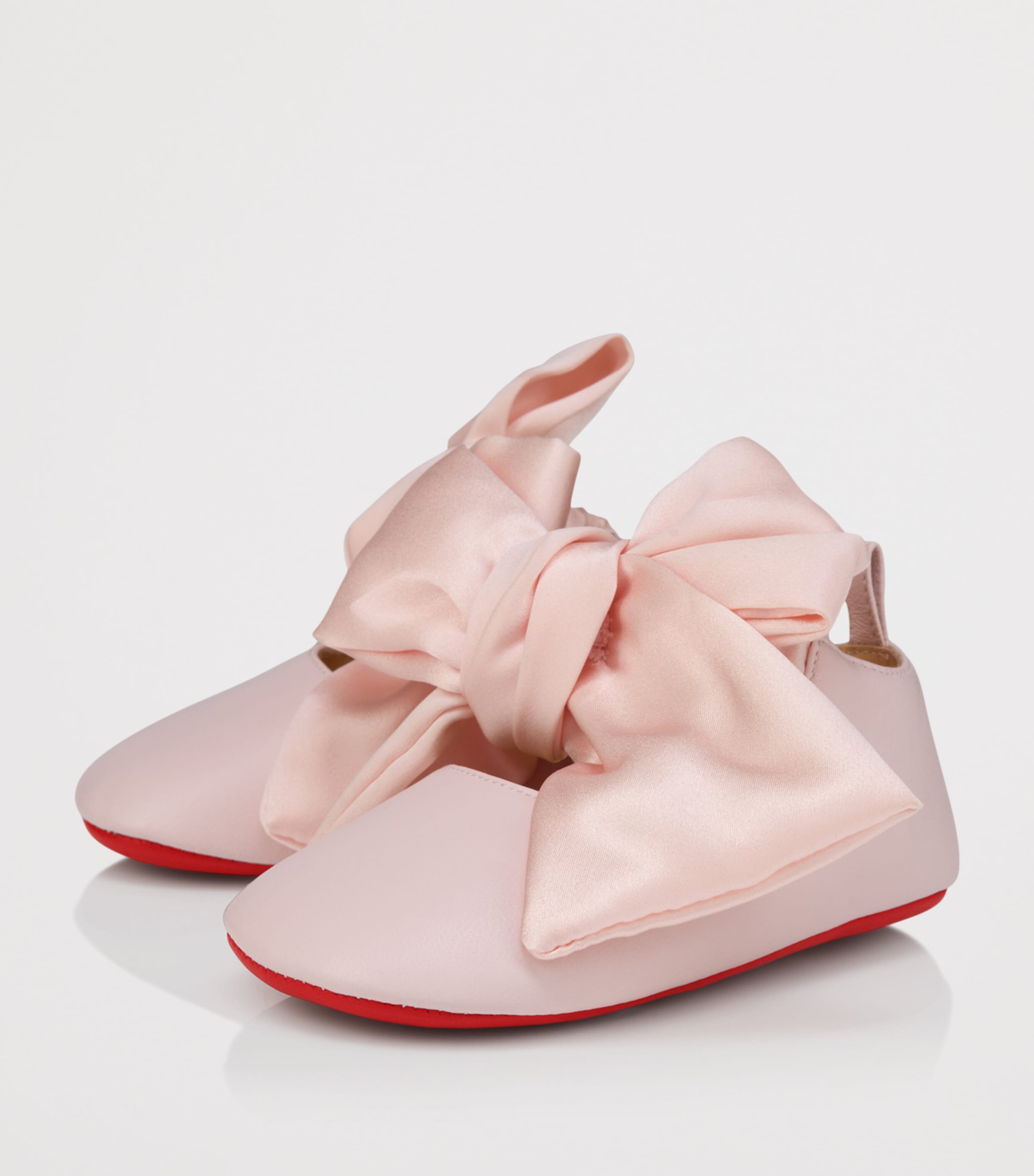 Christian Louboutin Kids 루 베이브 노도 가죽 발레 플랫