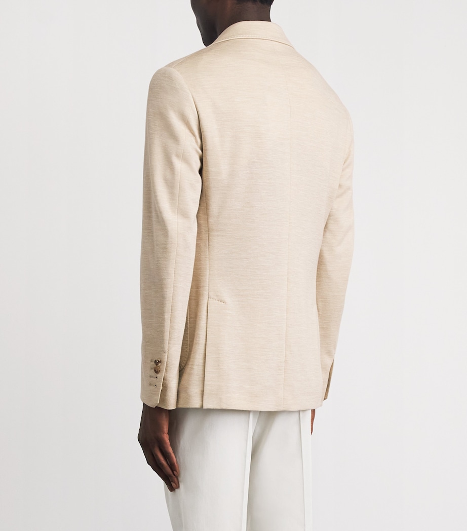 Virgin Wool-Silk-Linen Blazer 2/23 SAND Image 5