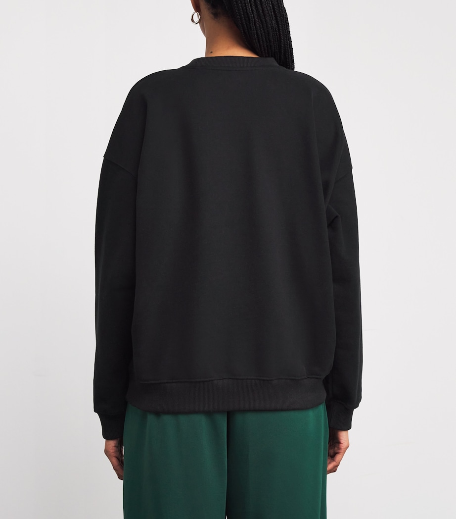 Organic Cotton Logo Sweatshirt BLACK Image 4