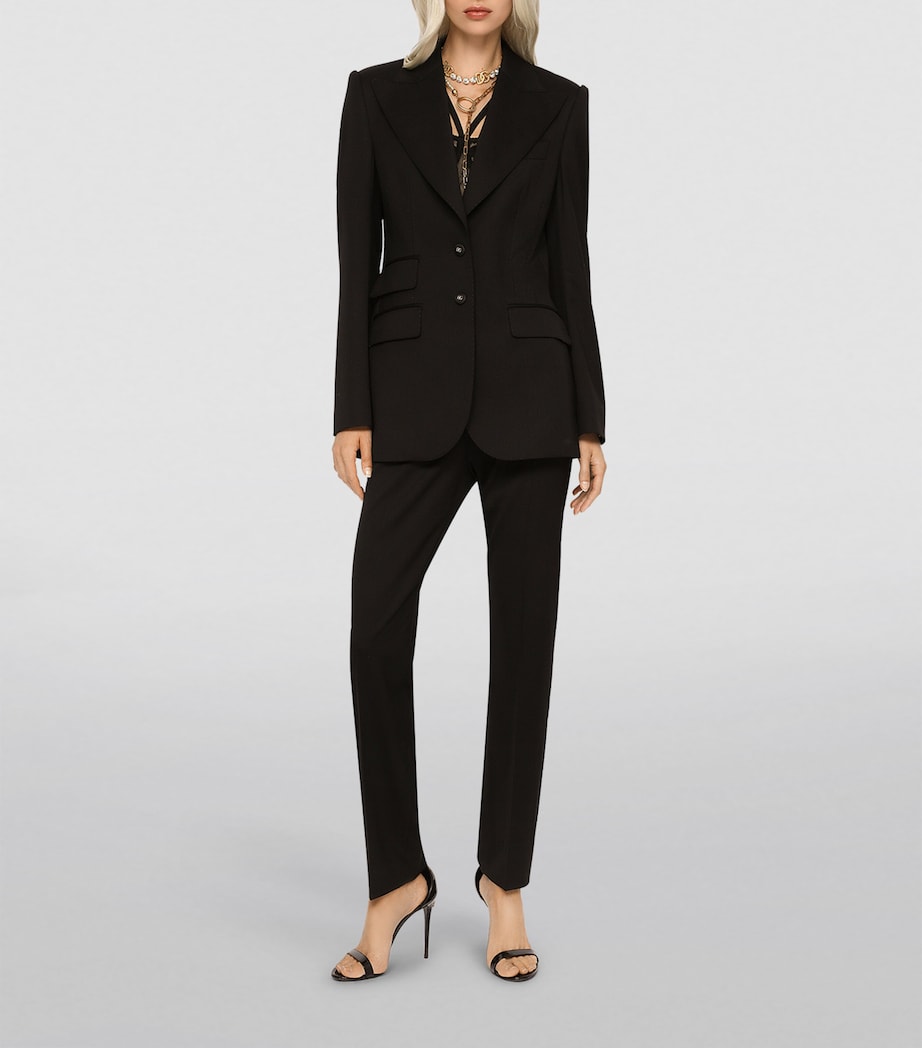 Dolce-Fit Virgin Wool Jacket N0000-BLACK Image 3