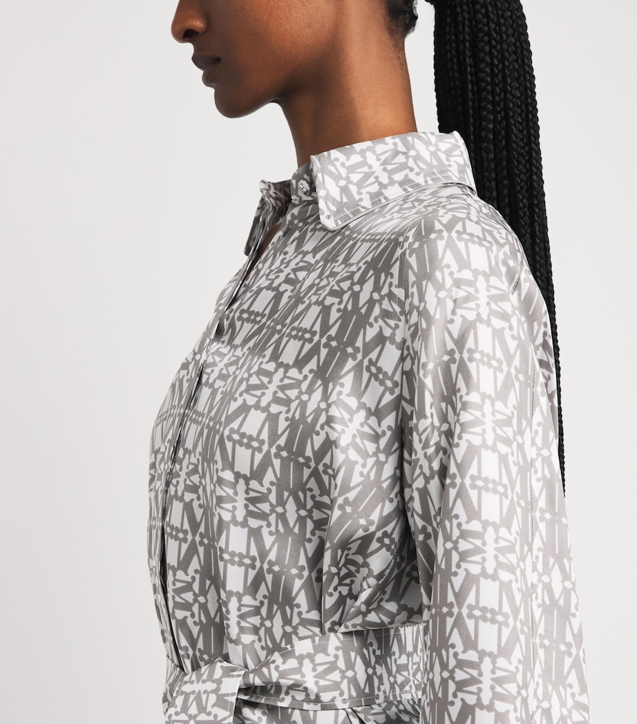 Silk Monogram Mini Dress SILK Image 6