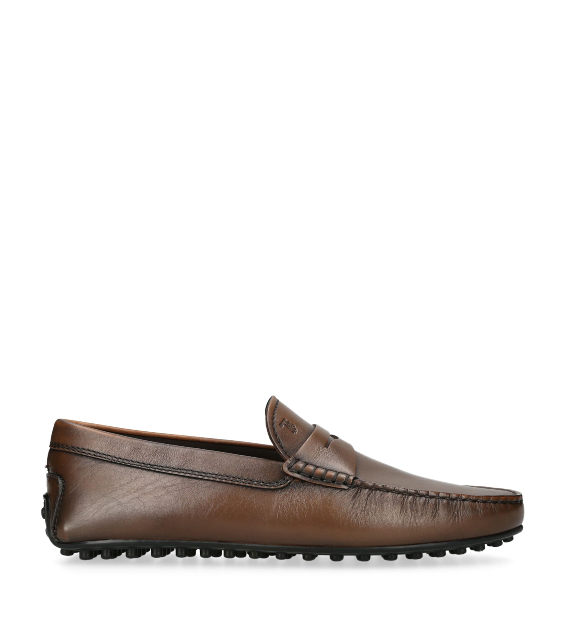 Tod's Leather Penny Driving Shoes Dark Brown Image 1