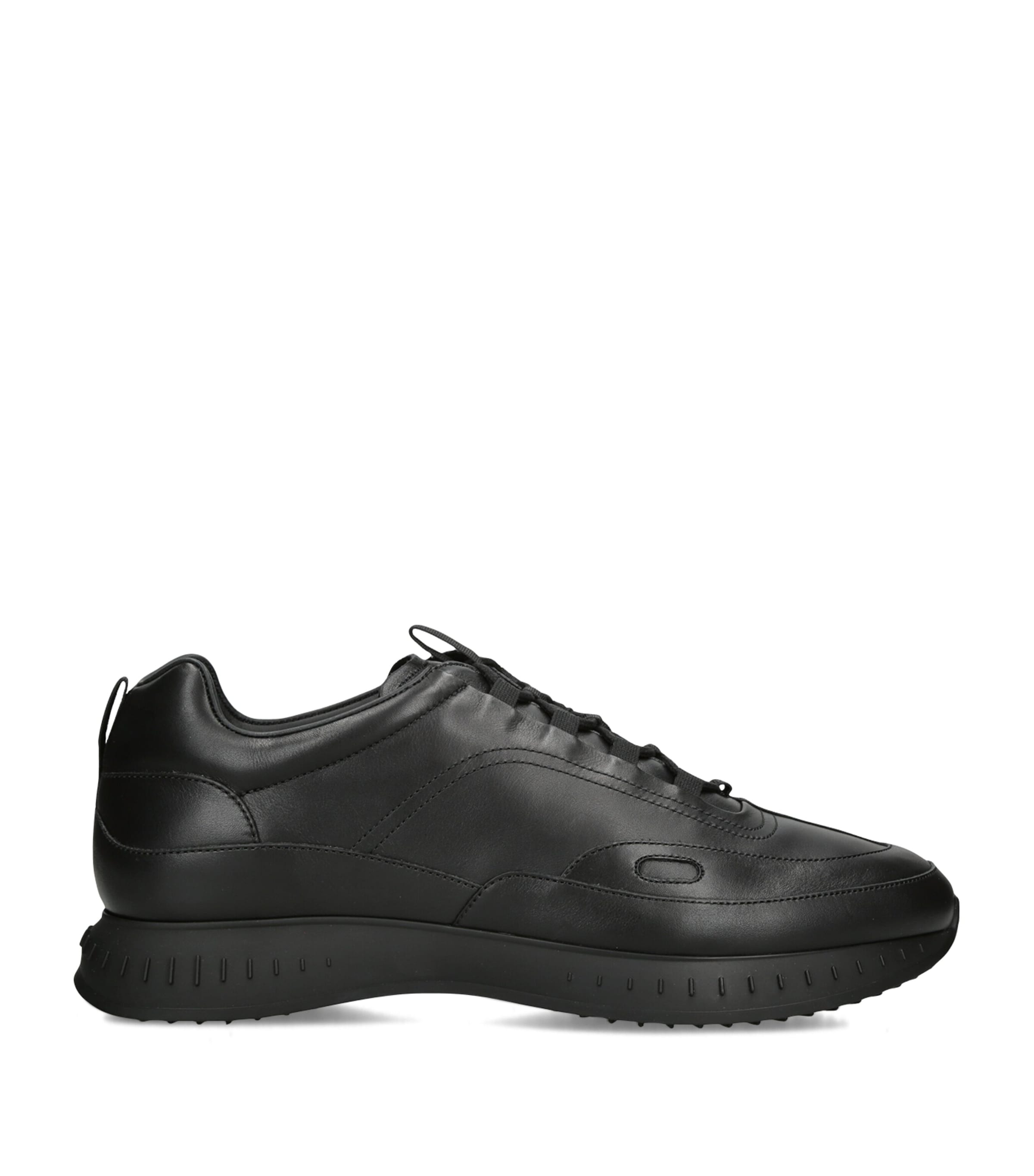 John Lobb Leather Stream Laced Sneakers Black Image 1