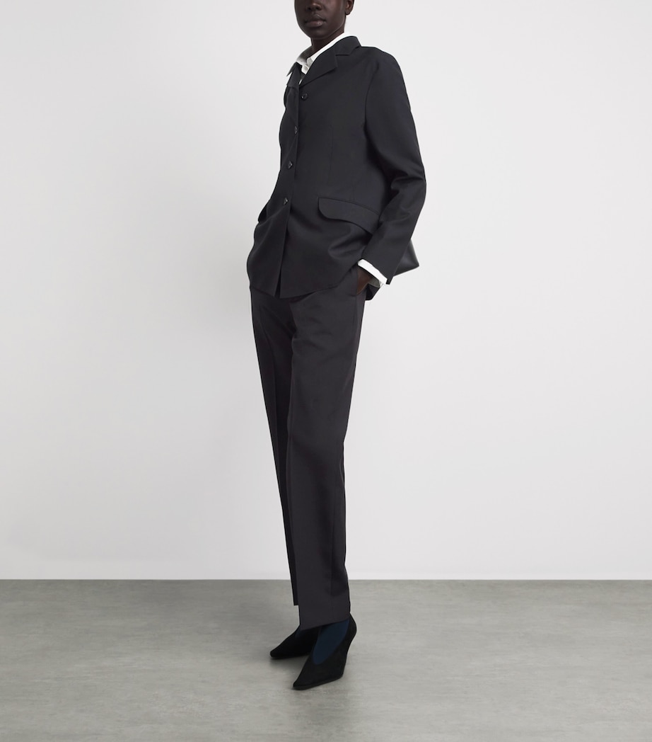 Jil Sander Womens Wool Gabardine Blazer Black Image 2