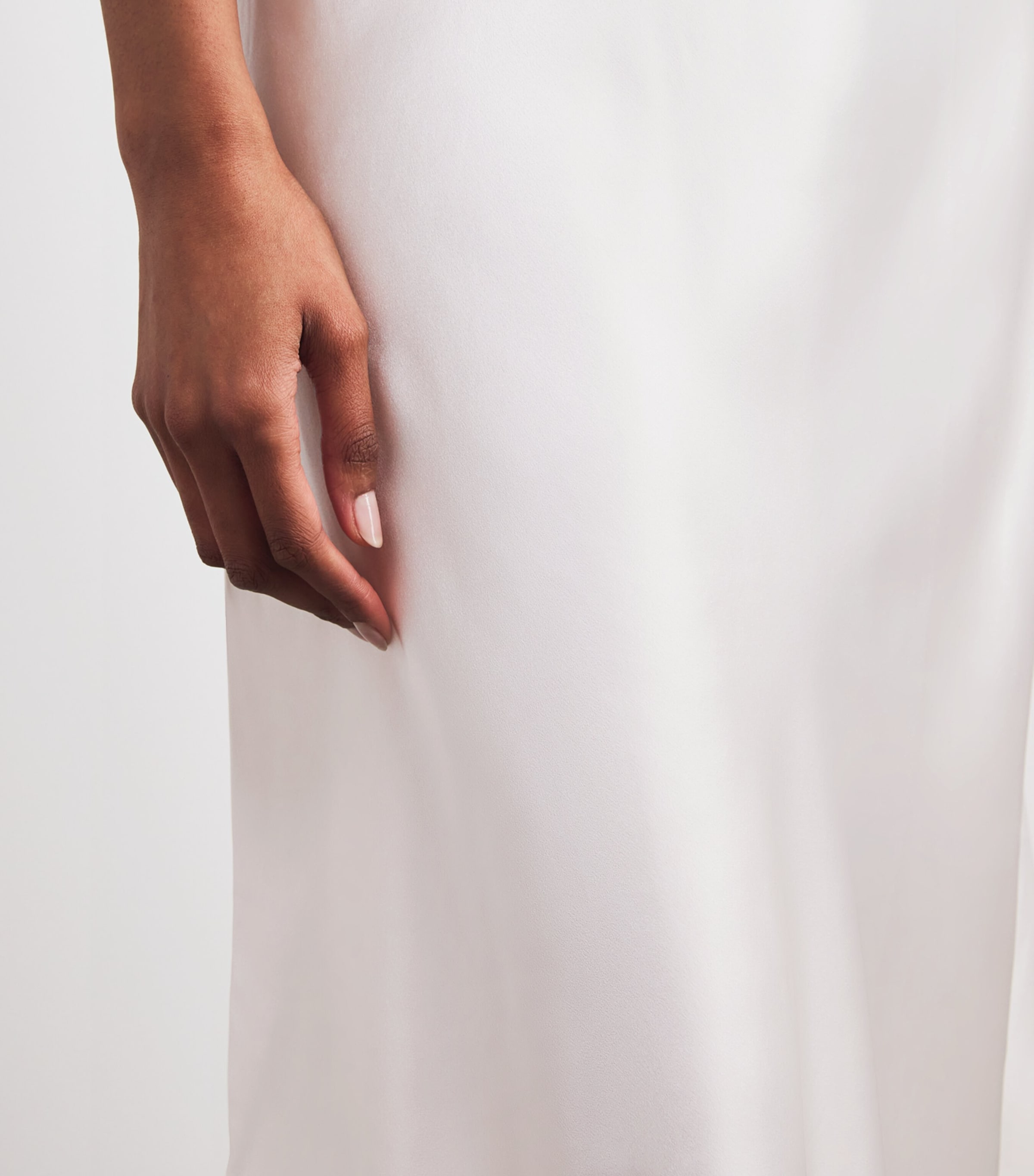 Mulberry Silk Chiffon Crete Nightie WHITE Image 6