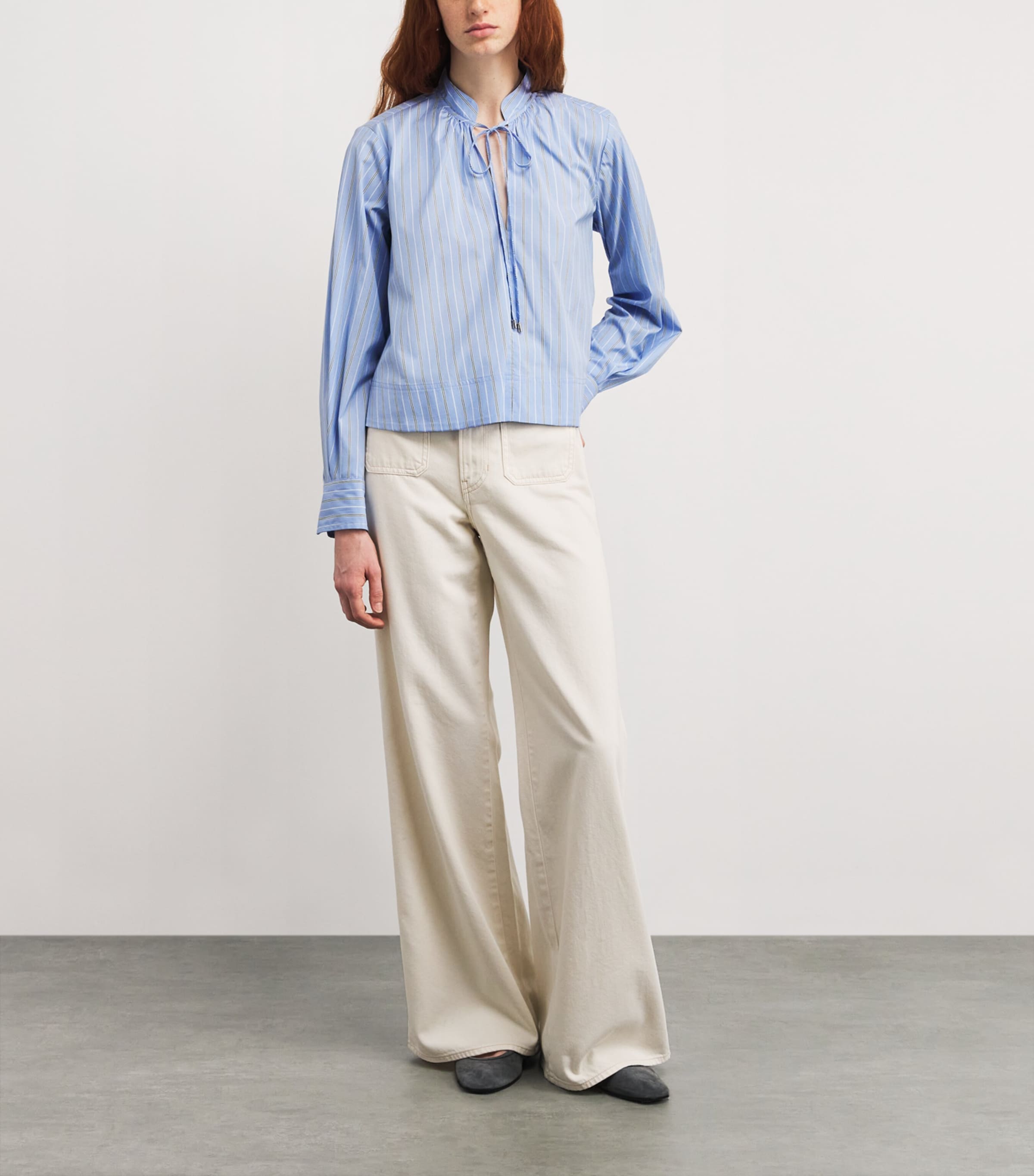 Cotton Kaits Blouse B1435 ICE BLUE MULTI Image 2