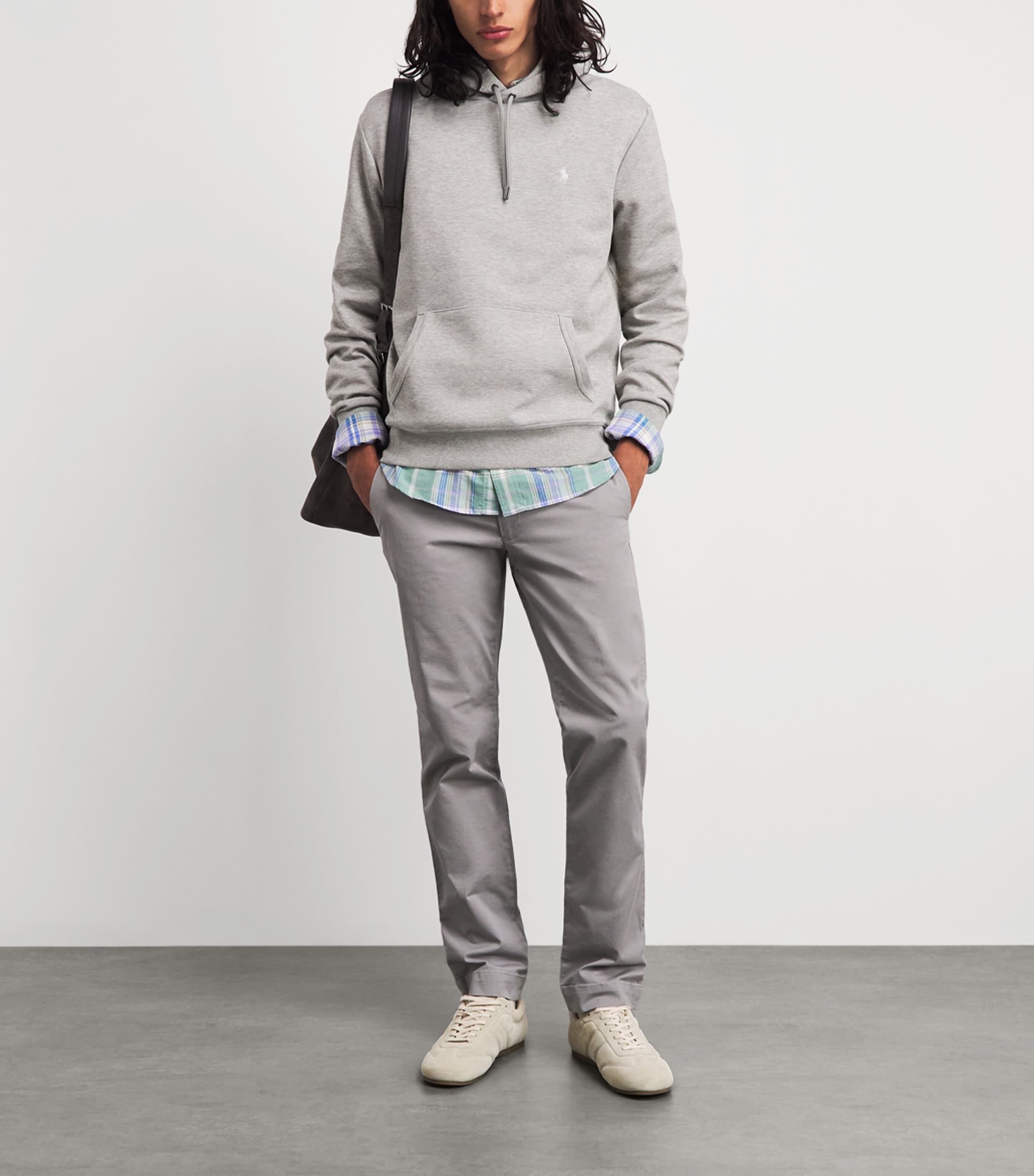 Polo Ralph Lauren Mens Double-Knit Logo Hoodie Drk Sprt Image 2
