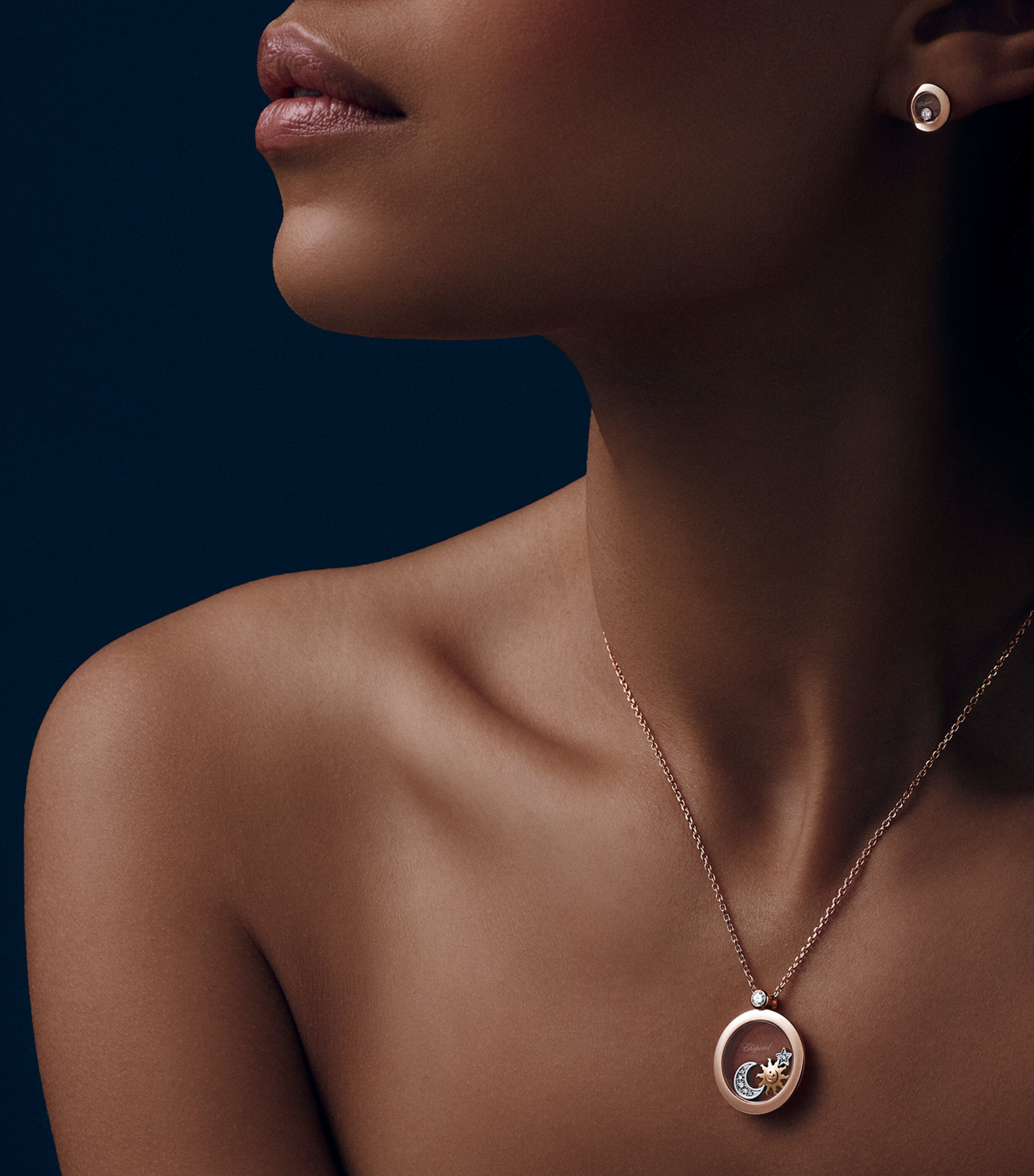 Rose Gold and Diamond Happy Diamonds Icons Earrings 18K ROSE GOLD Image 6