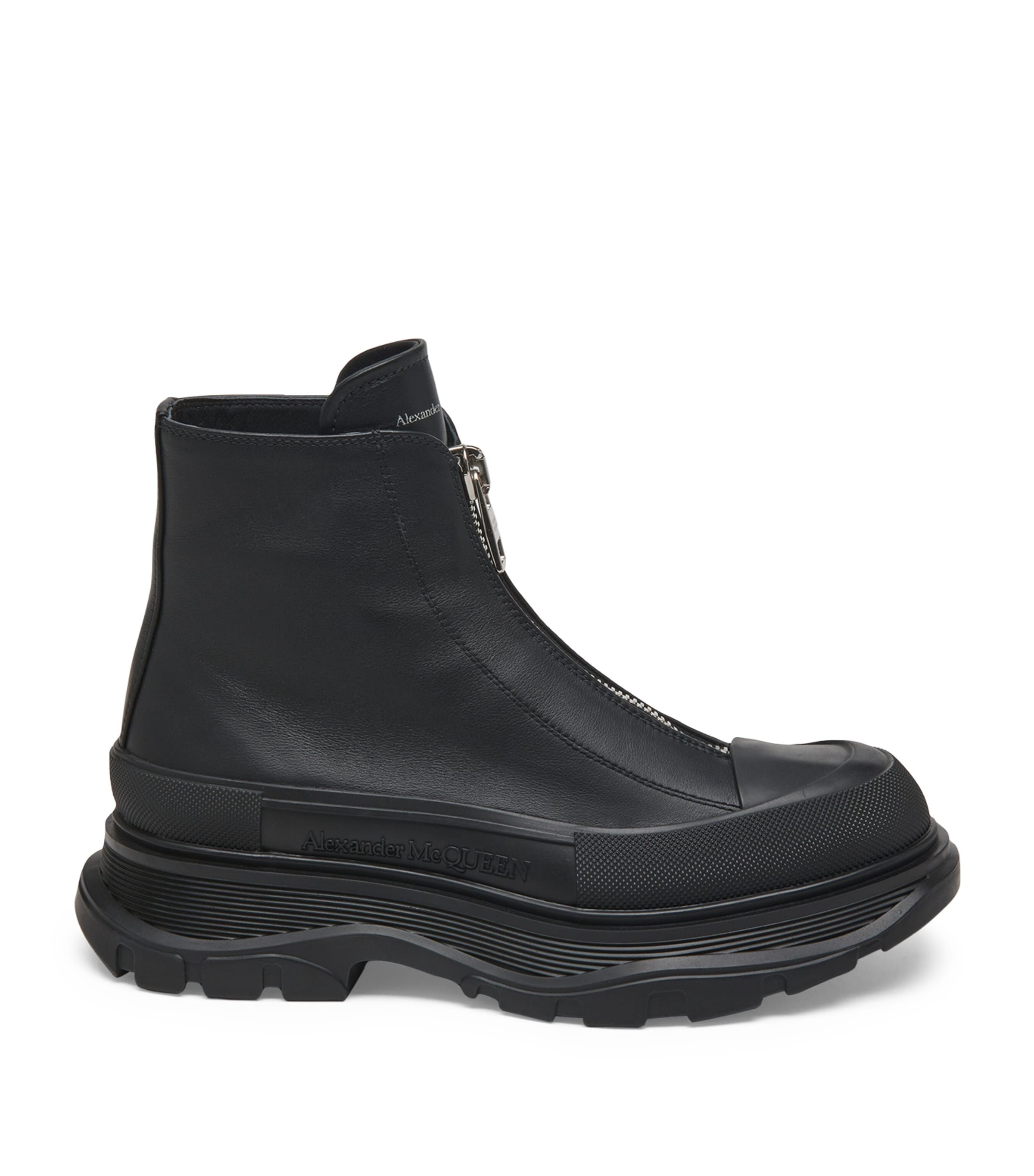 Alexander Mcqueen Alexander Mc Queen Tread Slick Ankle Boots In Black