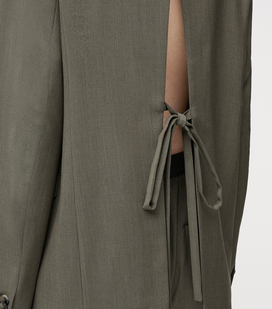 Wool-Blend Single-Breasted Jacket KHAKI GREEN Image 5