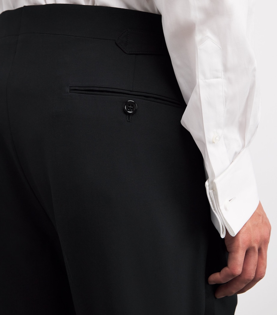 Wool Barathea Shawl Collar 2-Piece Tuxedo BLACK Image 4