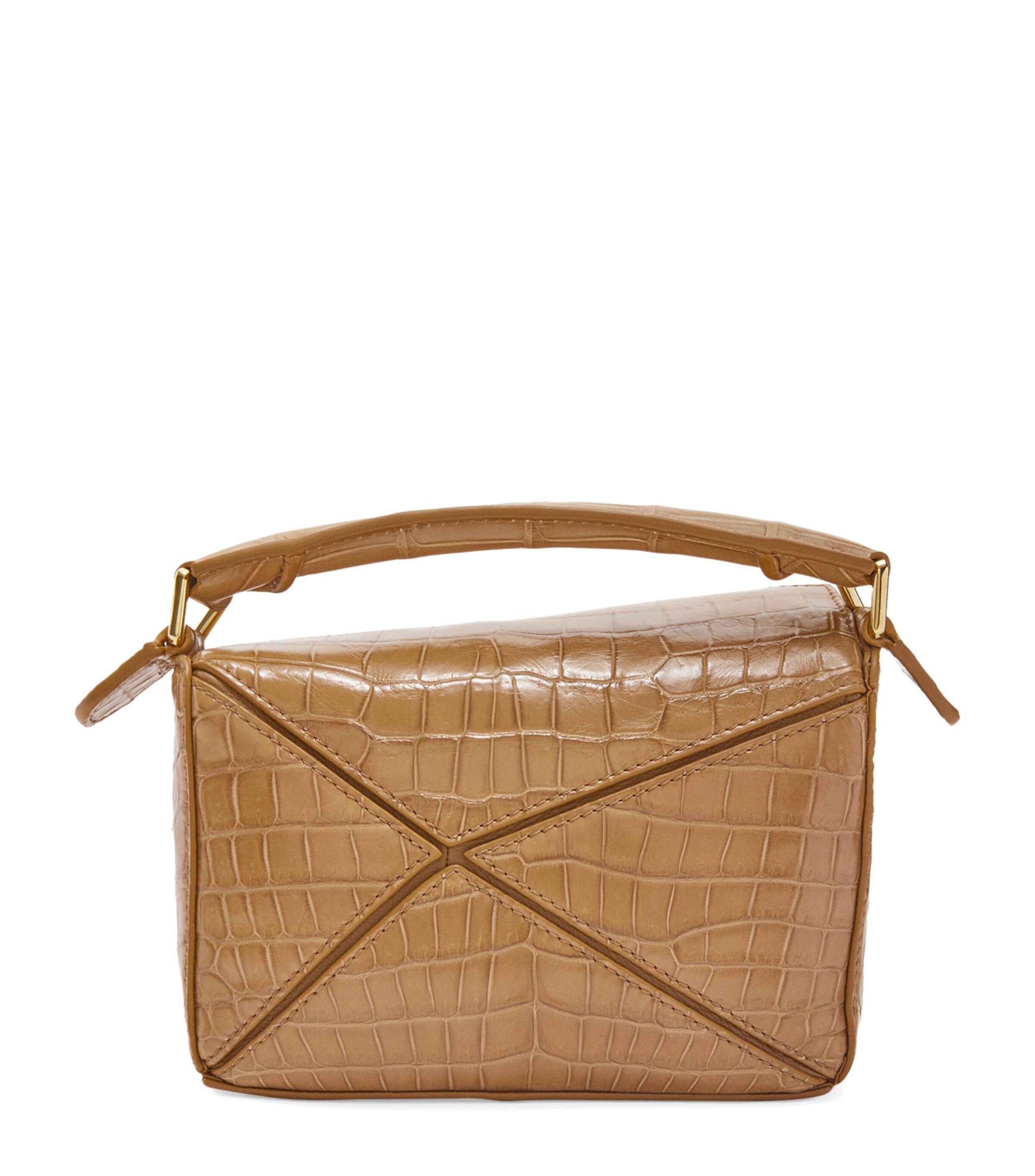 ロエベ ワンショルダーバッグ ミンク×クロコ LOEWE】【ヴィンテージ】ロエベ『クロコダイル ショルダーバッグ