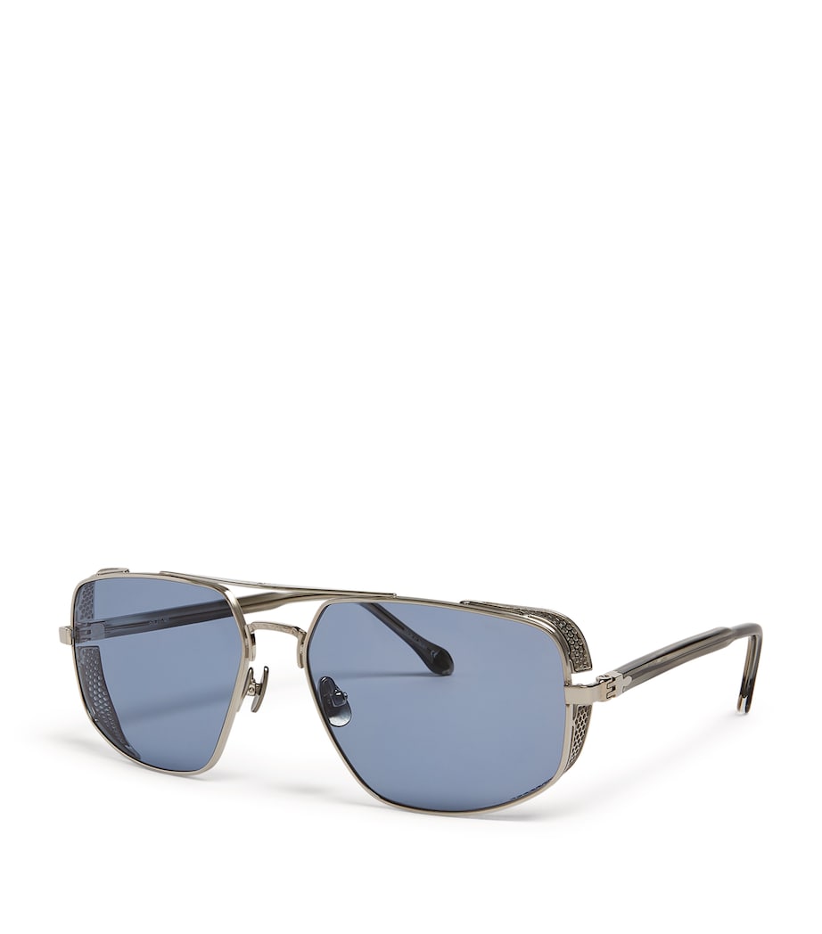 Side-Shield Aviator Sunglasses PALLADIUM WHITE Image 3
