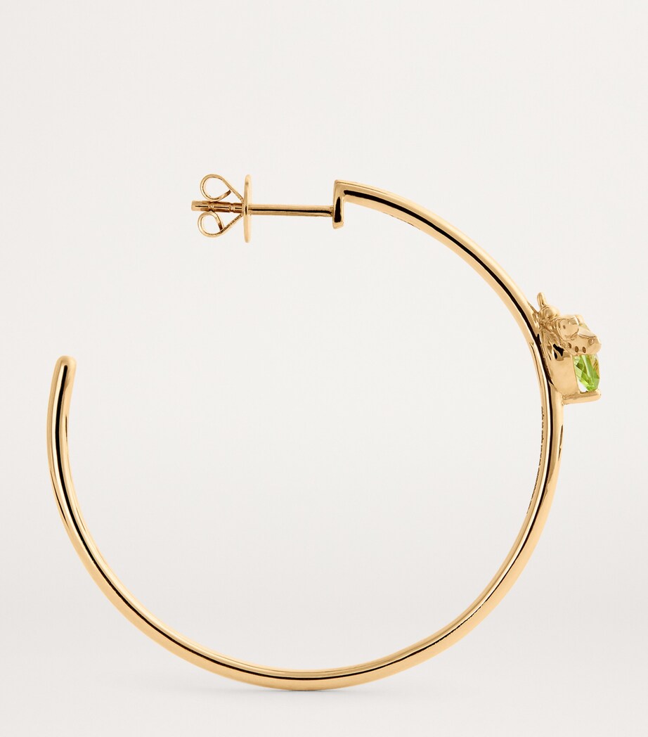 Mixed Gold, Diamond and Peridot Queen Bee Single Earring MIXED GOLD Image 4